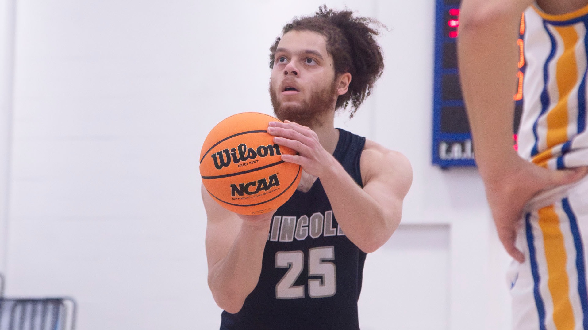Max Ekono Attempts a Free Throw in the 2025 NCAA Division II Tournament