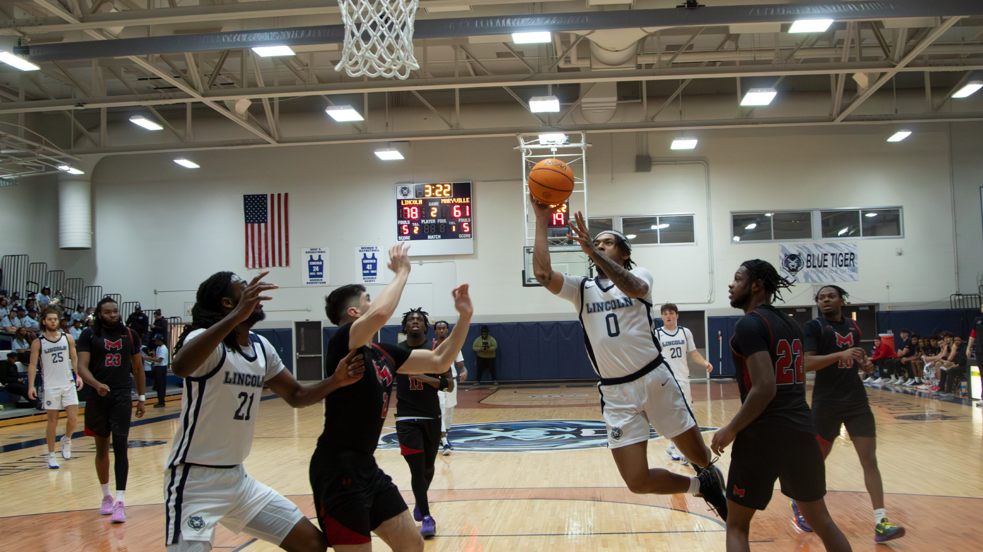 Solomon Oraegbu Drives for a Layup in Jason Gym in 2025