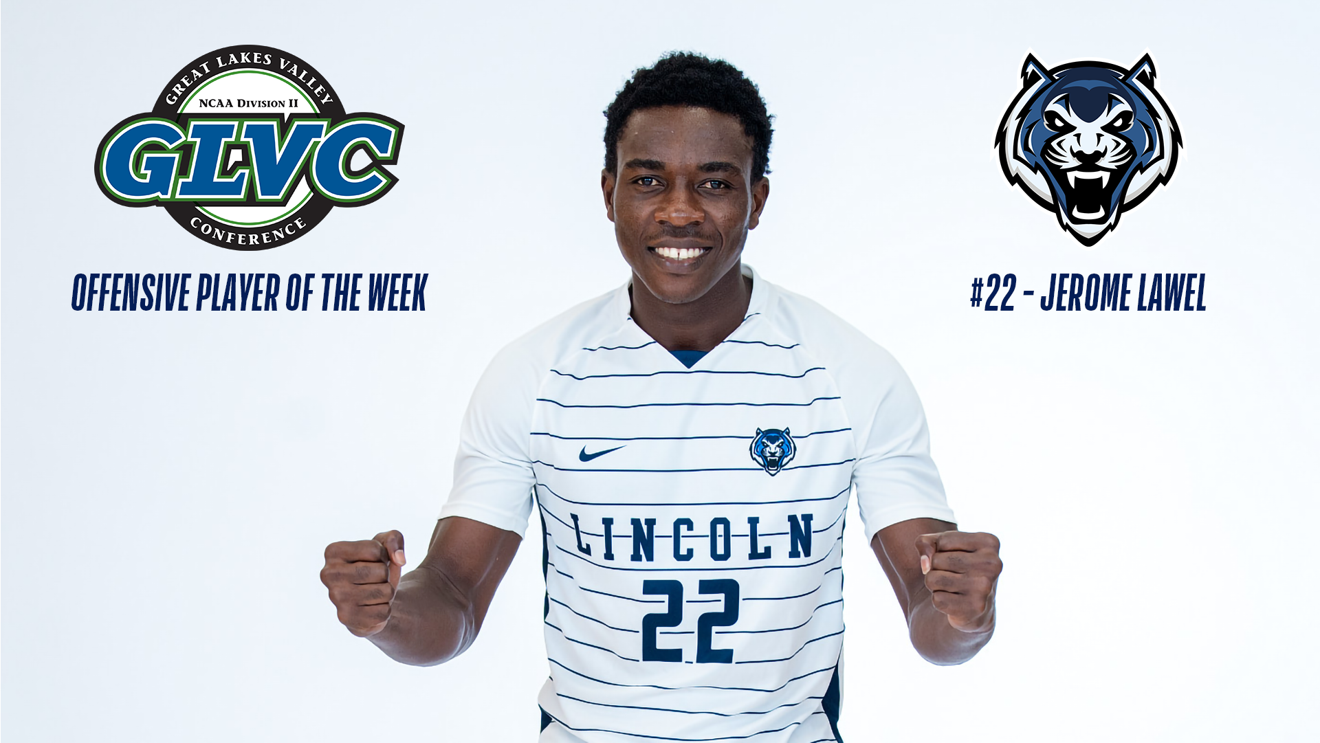 Jerome Lawel was selected as the GLVC Offensive Player of the Week.