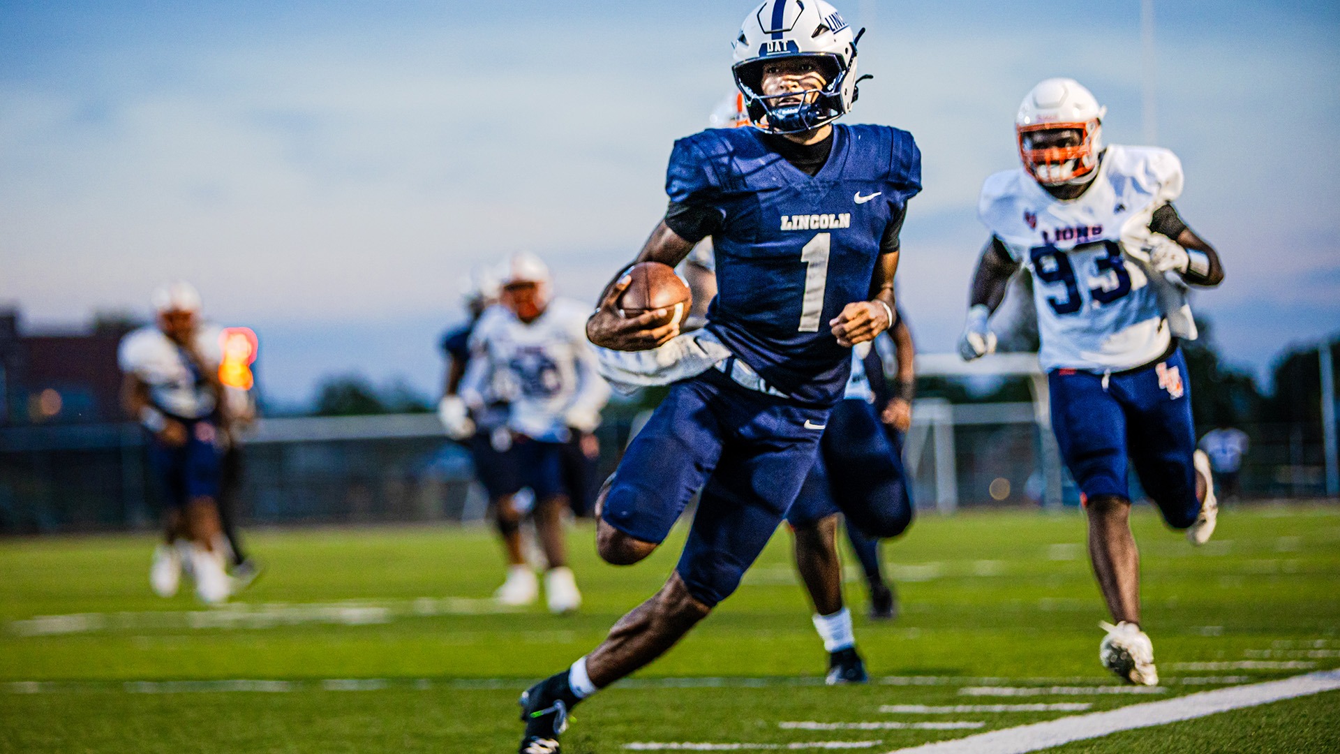 Antwon McKay, Jr. races for a first down against Langston in 2026