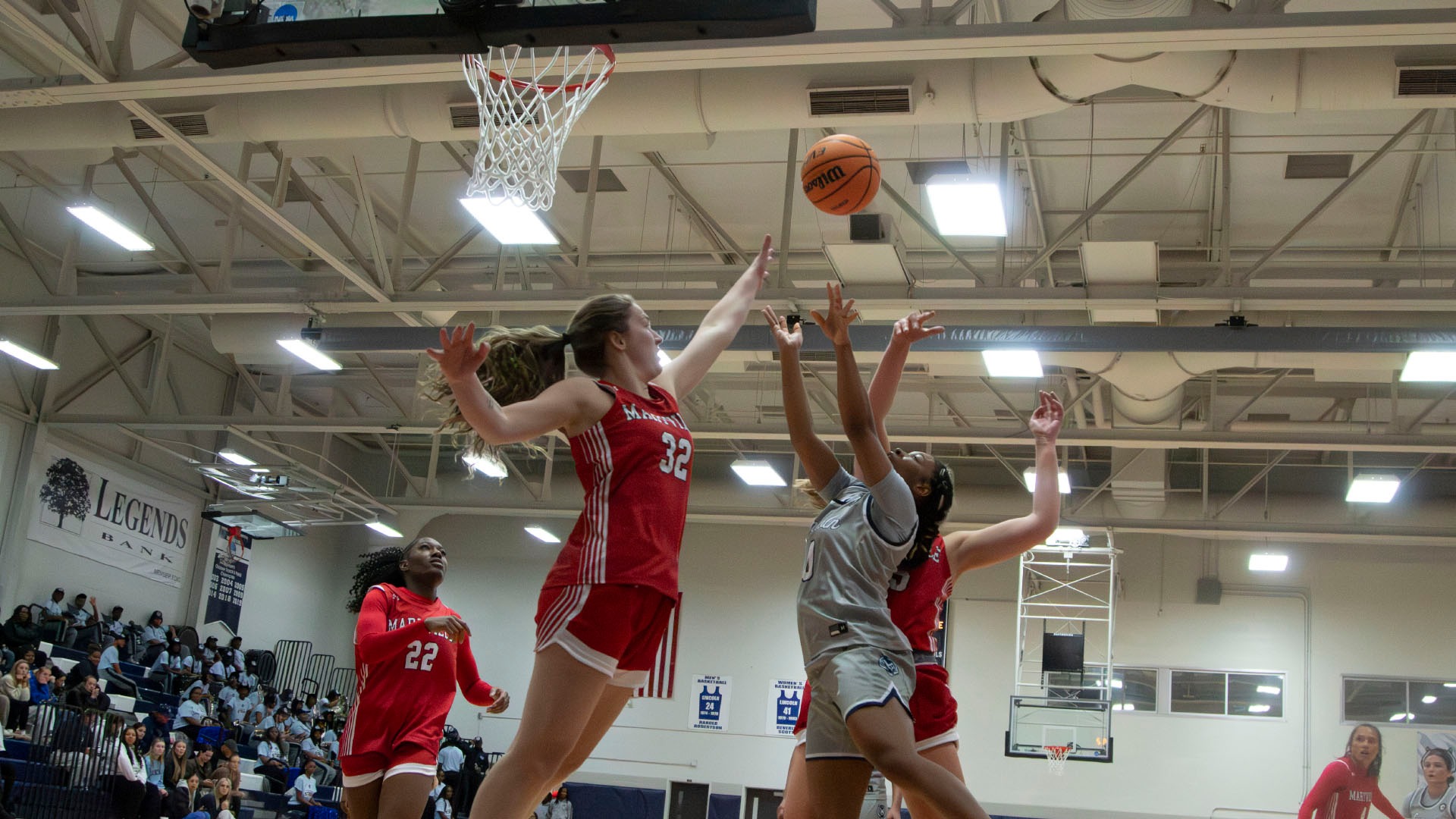 Kennedy Jones Attempts a Shot Against Maryville in Jason Gym in 2025-26