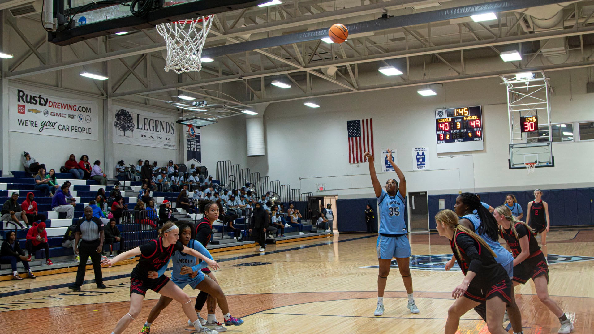 Aaliyah Smith Makes a Free Throw Against William Jewell in Jason Gym