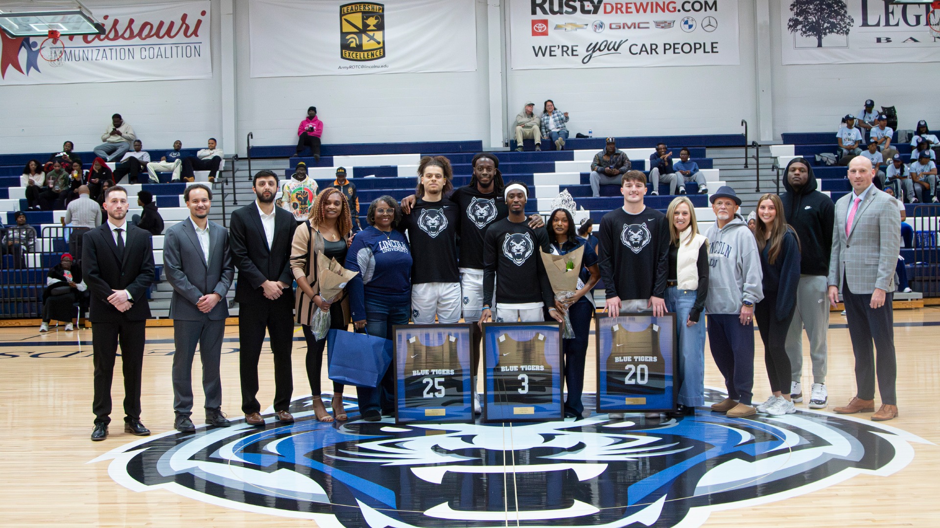 Lincoln Men's Basketball Senior Day Ceremony 2025-26