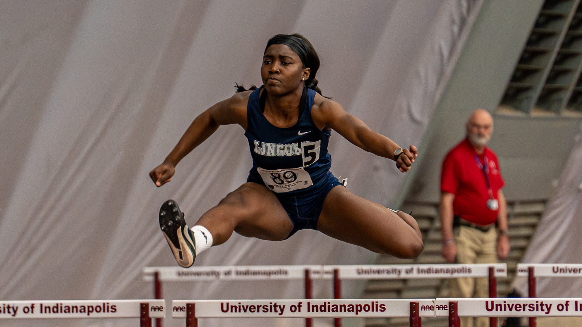 Hurdler at the GLVC Championships in 2026