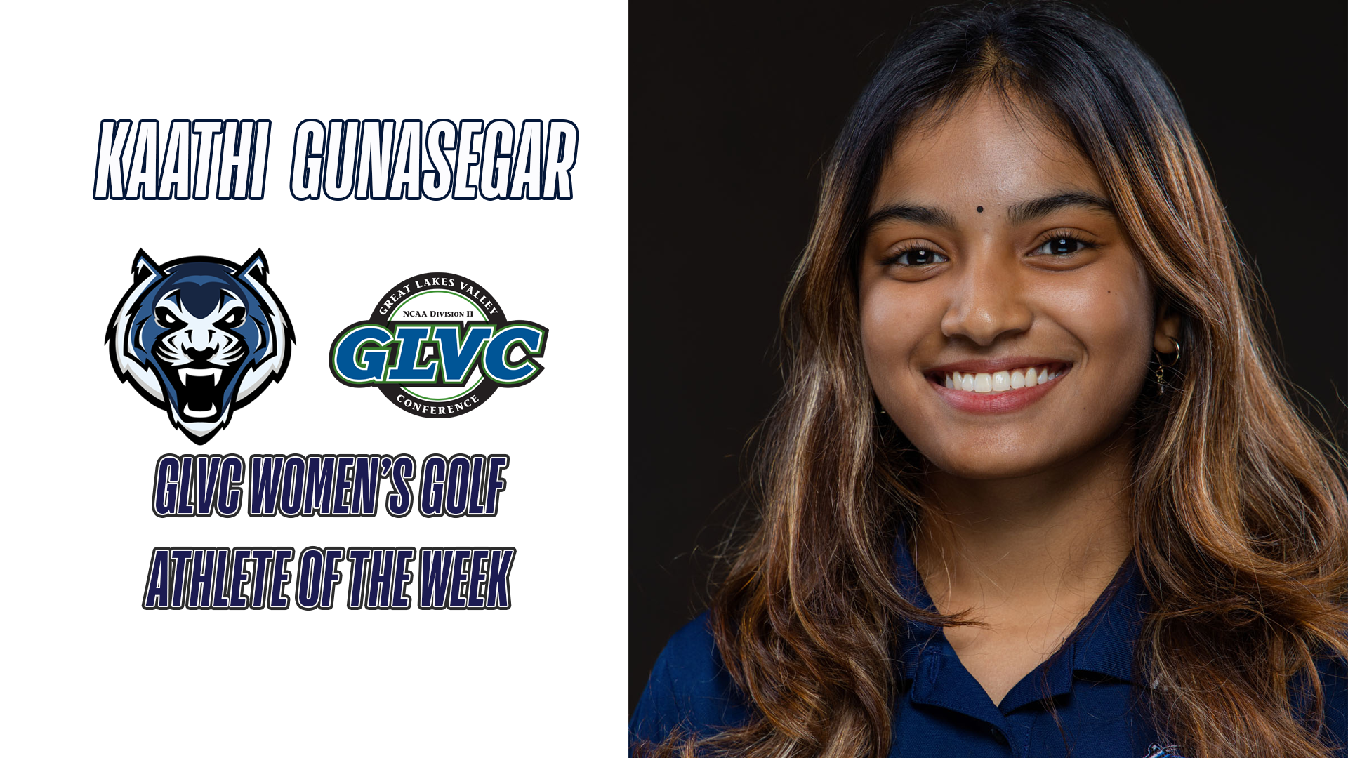 Kaathi Gunasegar GLVC Women's Golf Athlete of the Week
