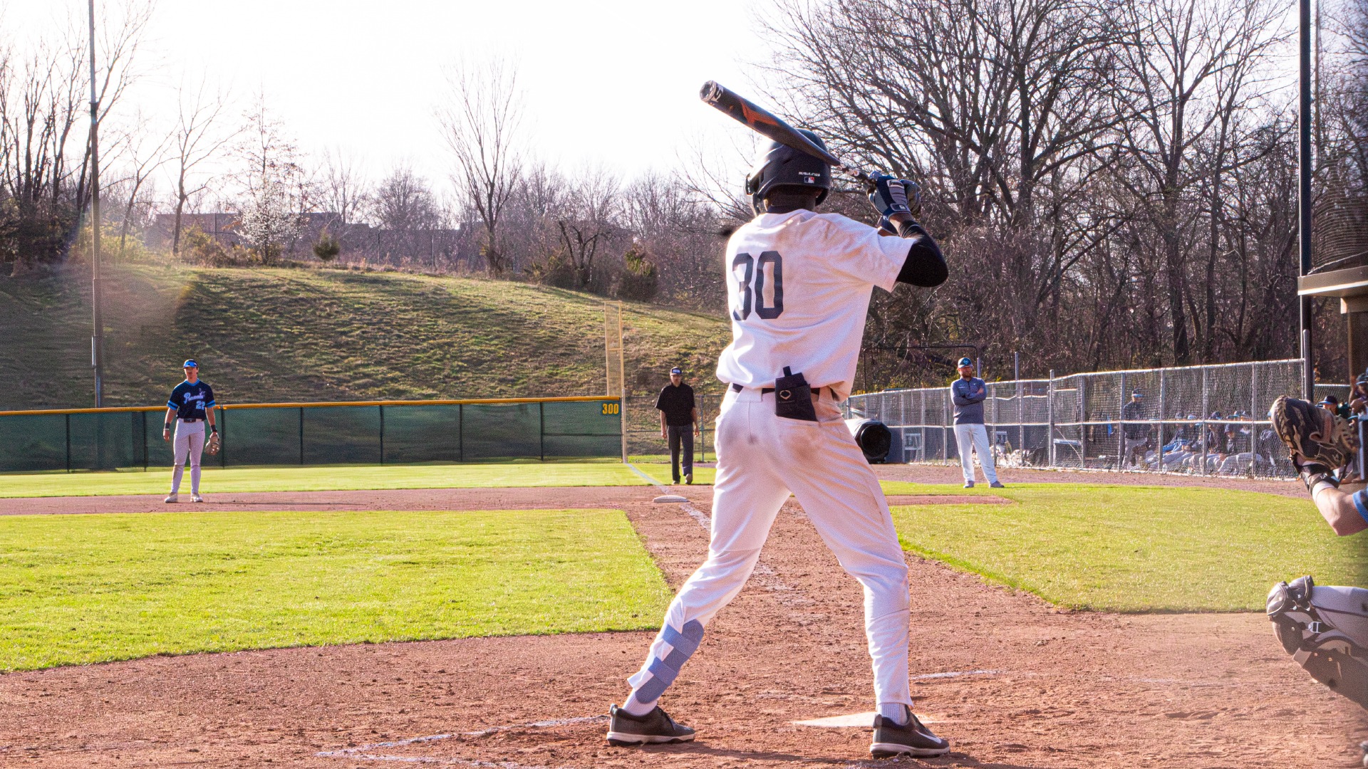 Tim Fleming Takes the Plate in a Game at Vivion Field in the Spring of 2026