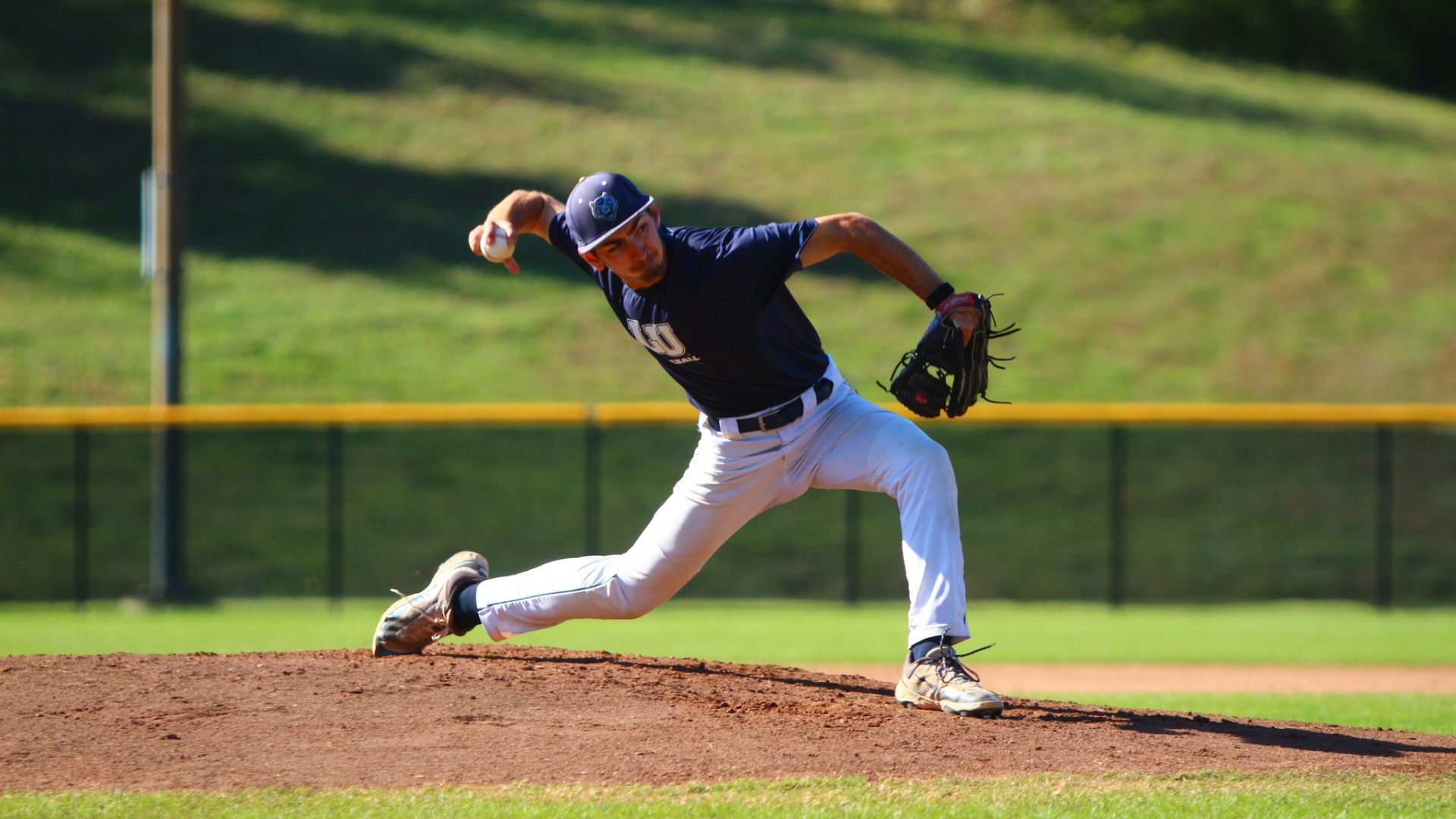Carter Otto Pitches for the Blue Tigers at Vivion Field