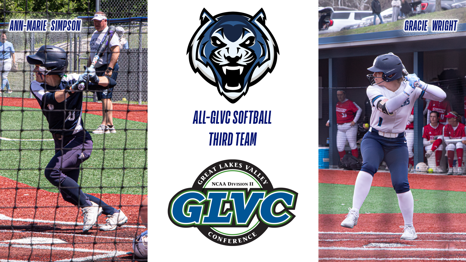 Ann-Marie Simpson and Gracie Wright Named to the 2026 All-GLVC Softball Third Team