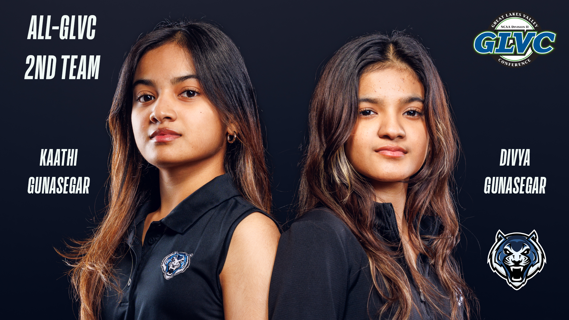 Kaathi Gunasegar and Divya Gunasegar Named All-GLVC Second Team