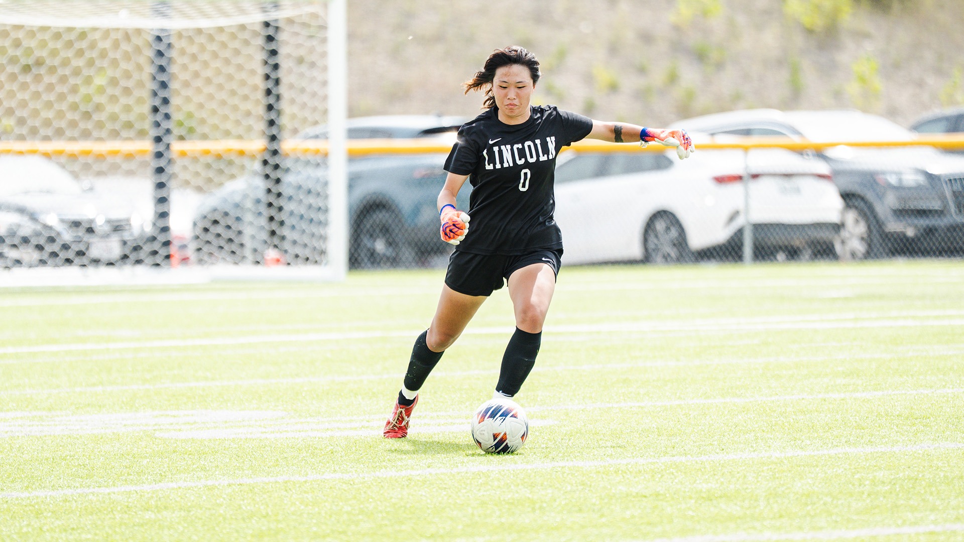 Kanon Dehama performs a goal kick at Capital City High School in 2026