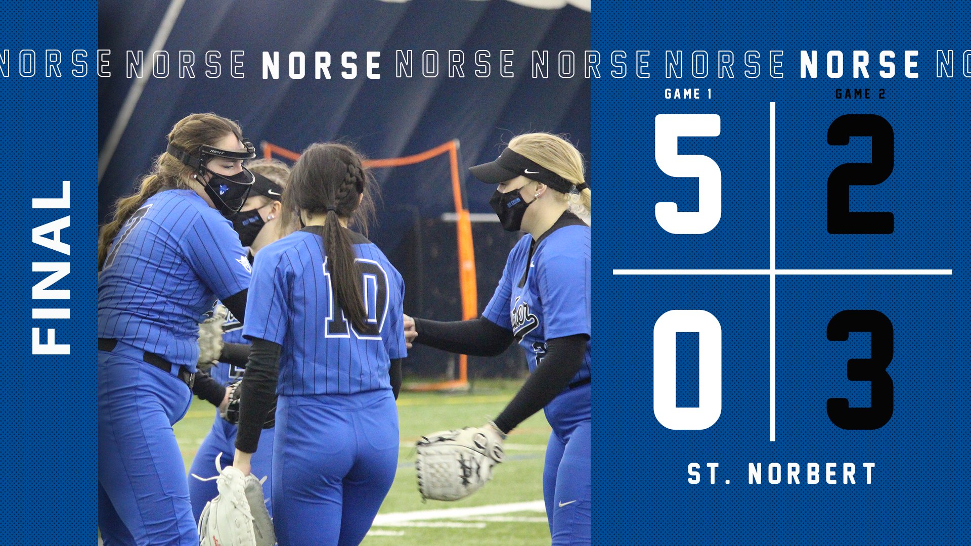 Norse Split With Green Knights in Rochester Dome Luther College