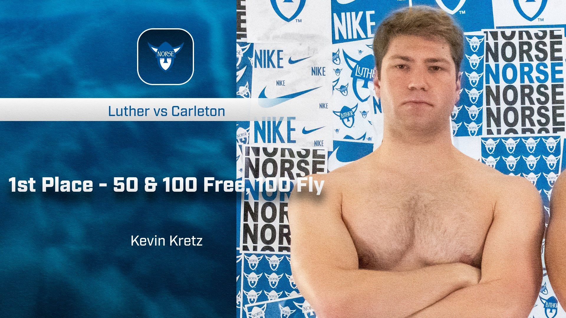 Kevin Kretz Feature Graphic - Luther vs Carleton 2025
