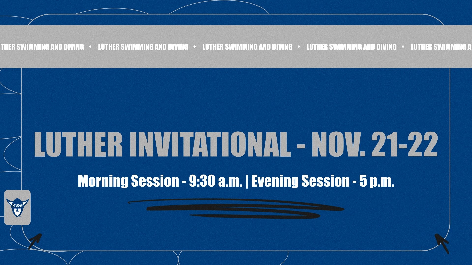 Luther Swimming and Diving - Luther Invitational Time Change Feature Graphic