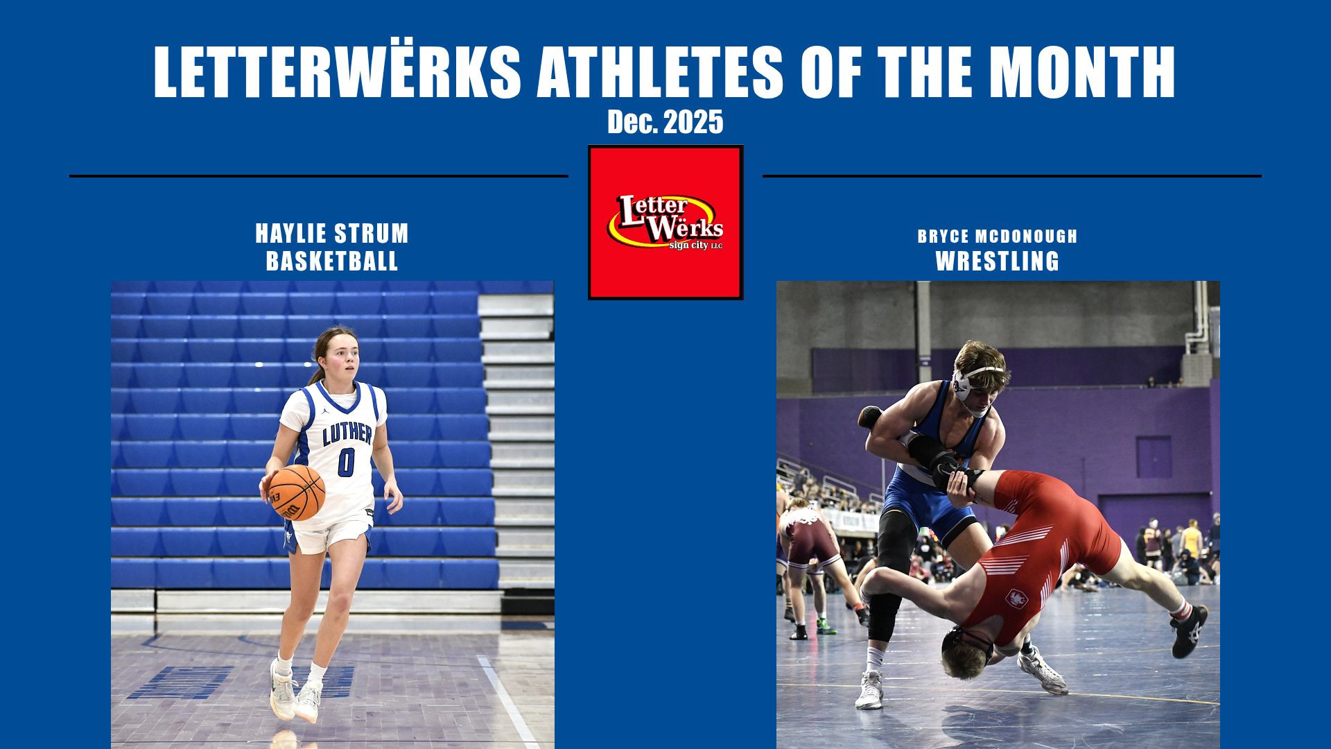 Letterwreks Athlete of the Month - Dec. 2025 Feature Graphic