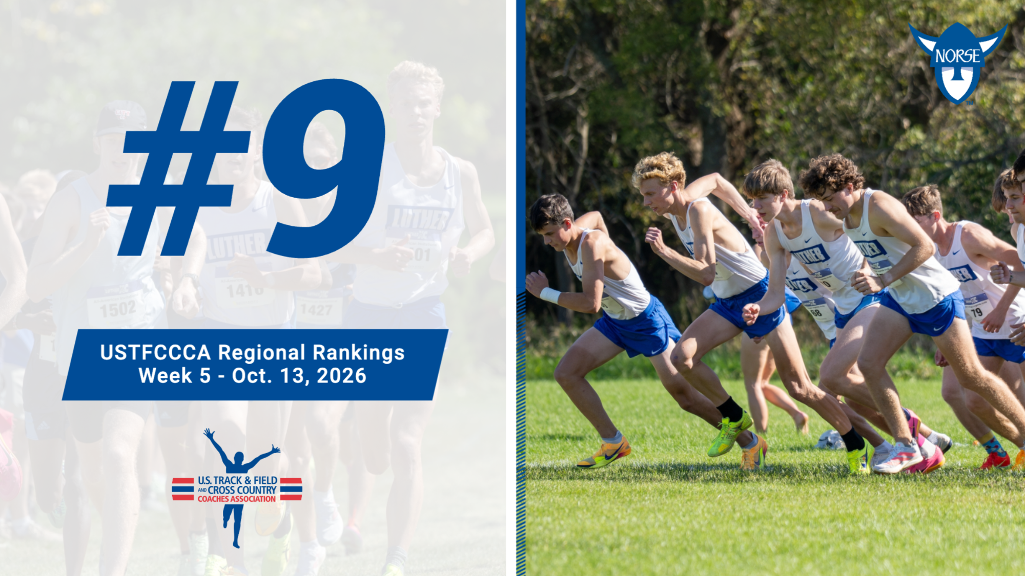 Men's Cross Country - USTFCCCA No. 9 Regional Ranking Graphic Week 5 - Oct. 13, 2026
