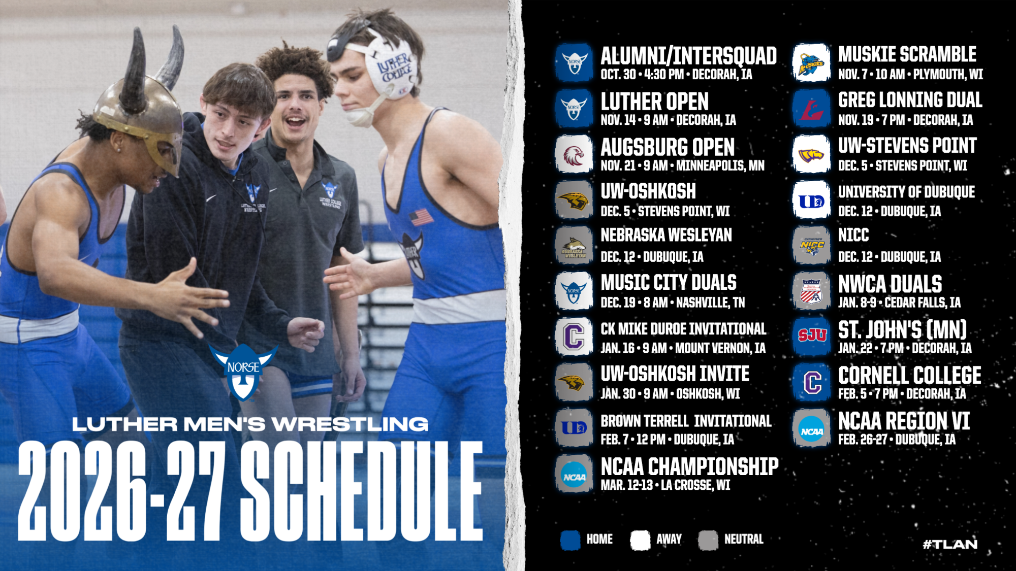 2026-27 Men's Wrestling Schedule Feature Graphic 