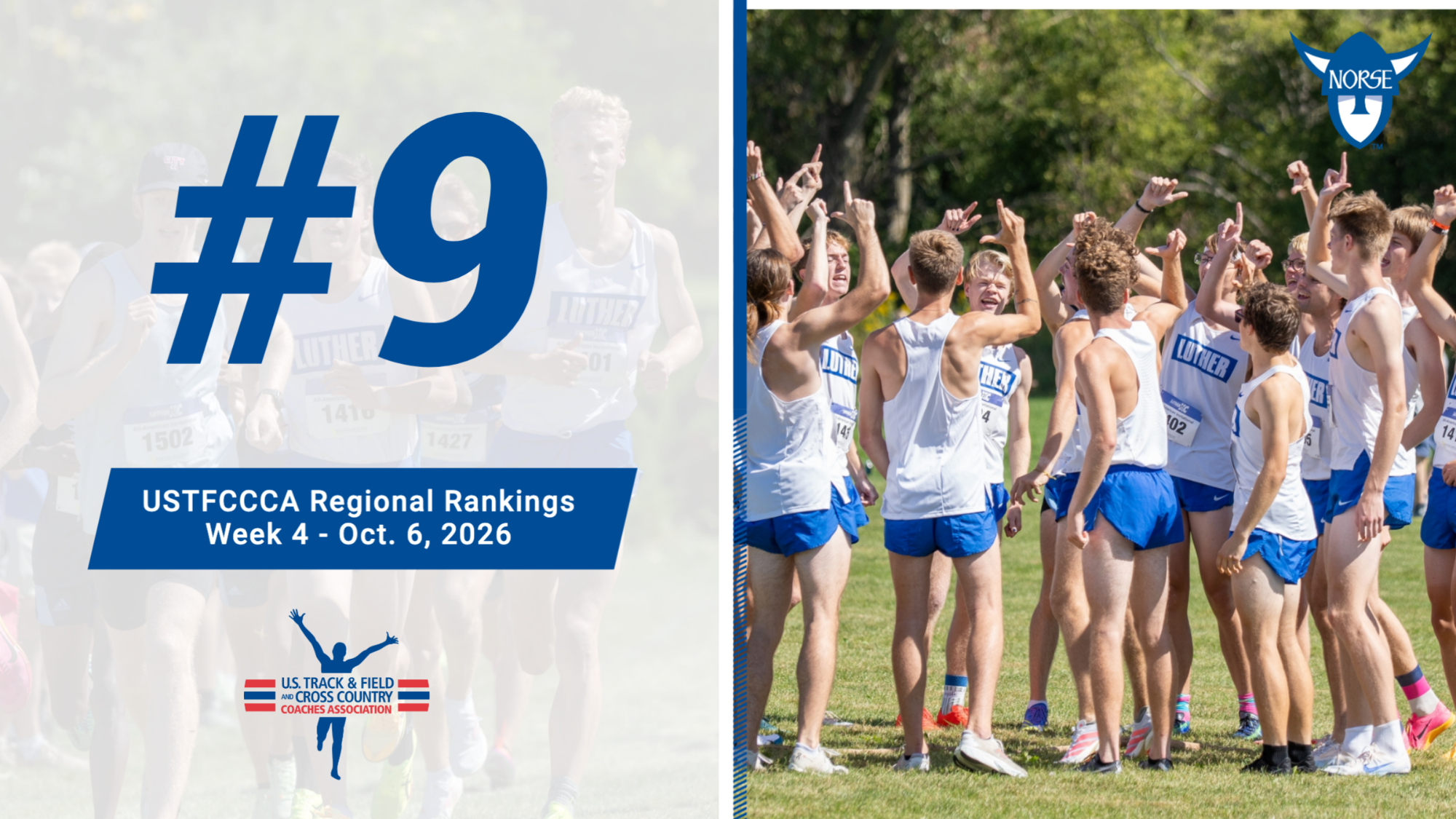 Men's Cross Country - USTFCCCA Regional Rankings Graphic - Week 4 - Oct. 6, 2026