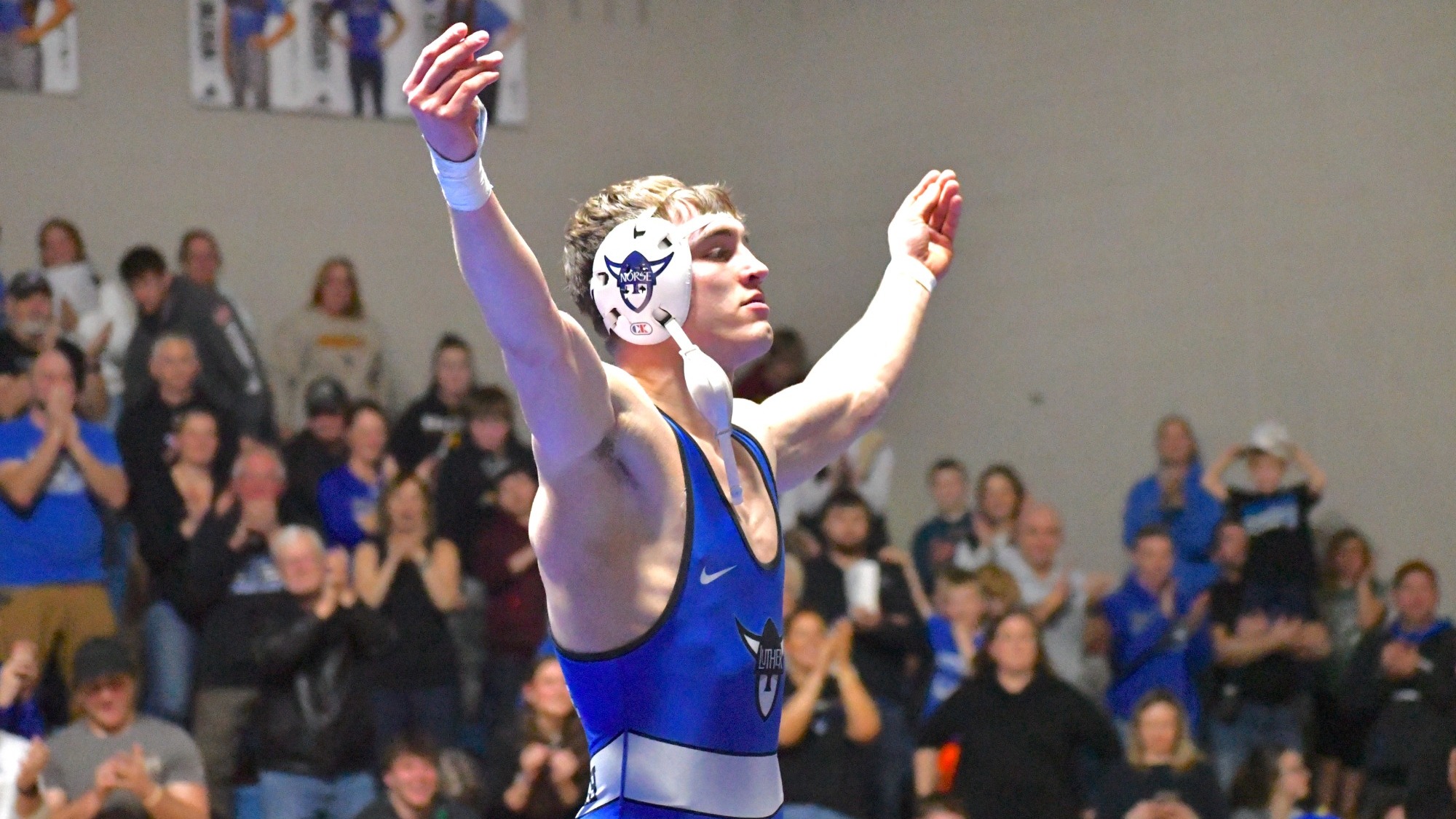 Bryce McDonough Celebrating at end of BVU