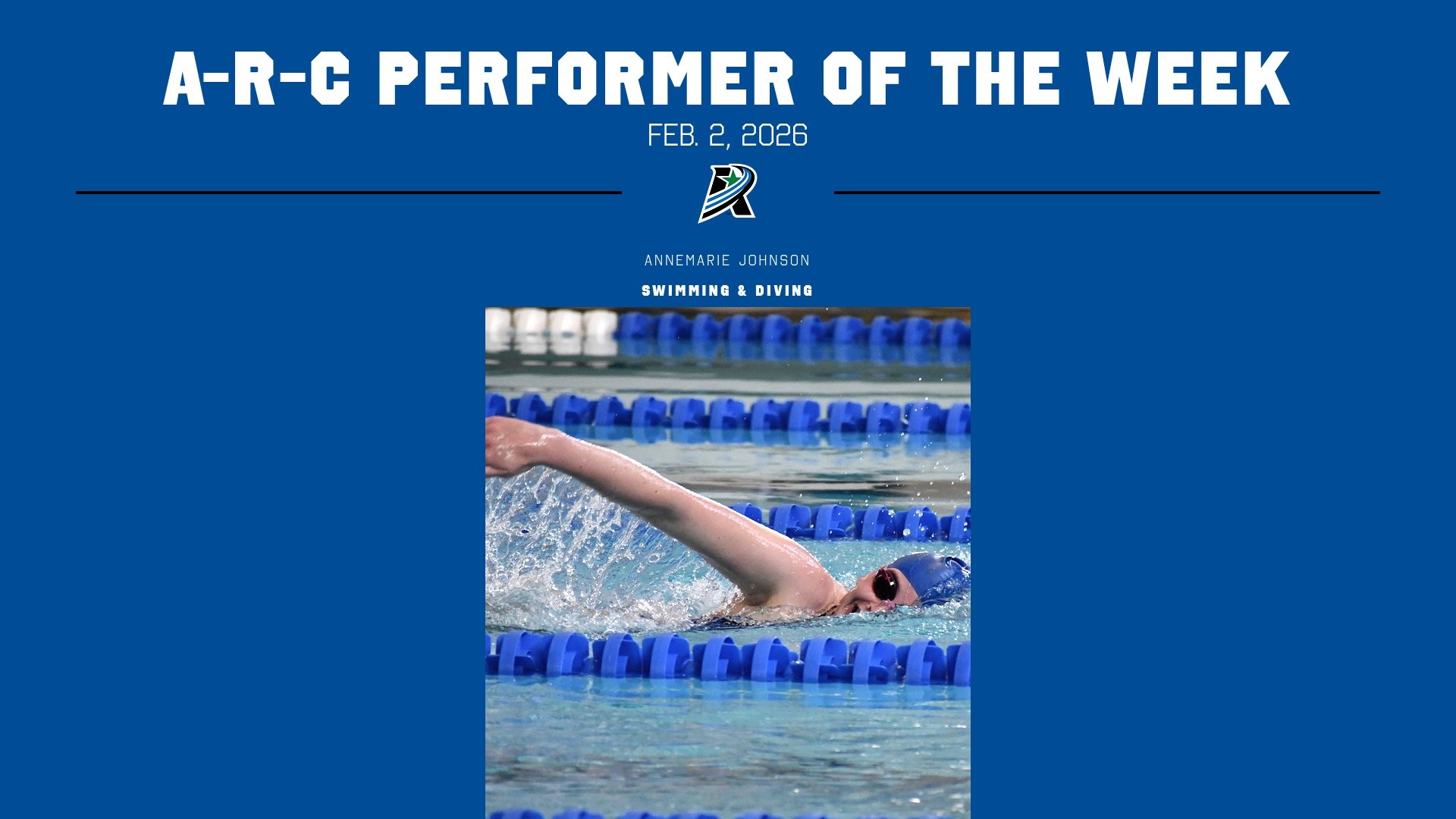 Annemarie Johnson A-R-C Performer of the Week Feature Graphic Feb. 2, 2026