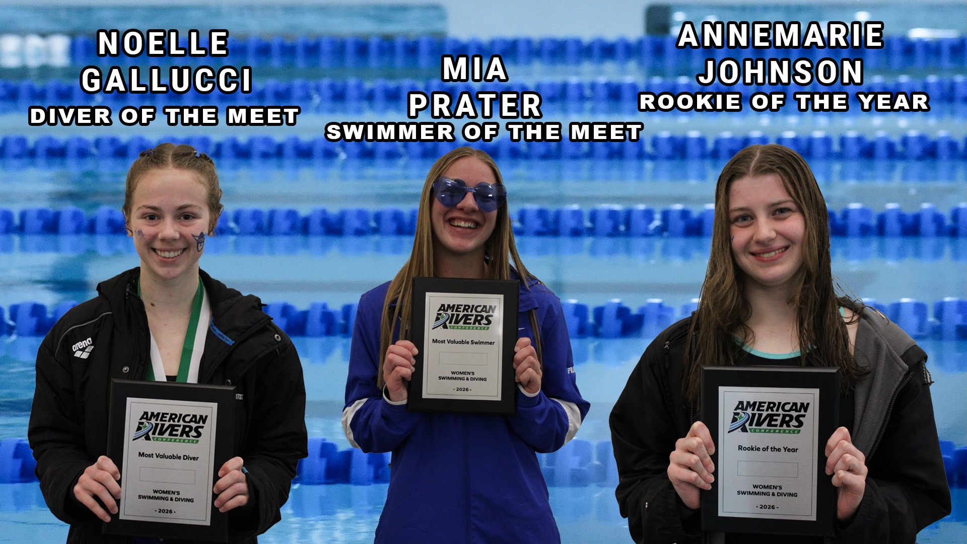 Luther Women's Swimming and Diving A-R-C Post Championship Awards 2026