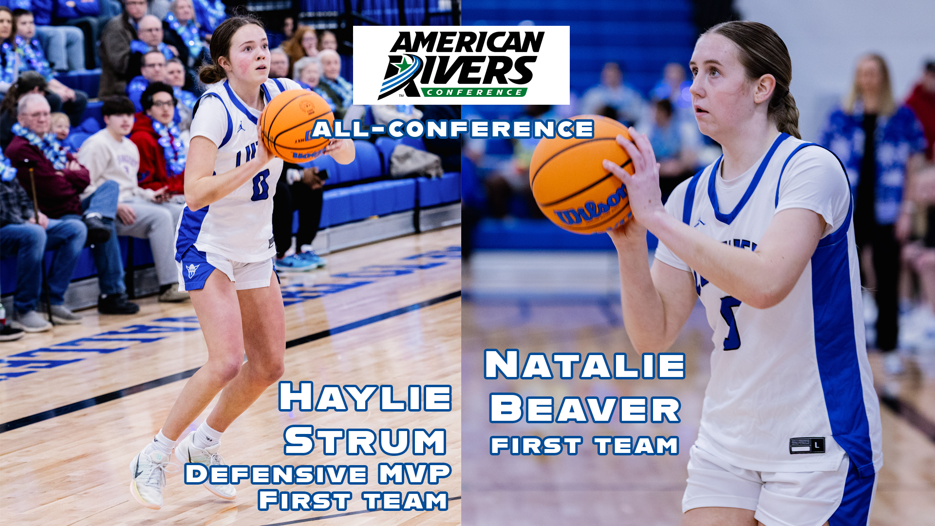 American Rivers Conference All-Conference Women's Basketball 2026 Feature Graphic