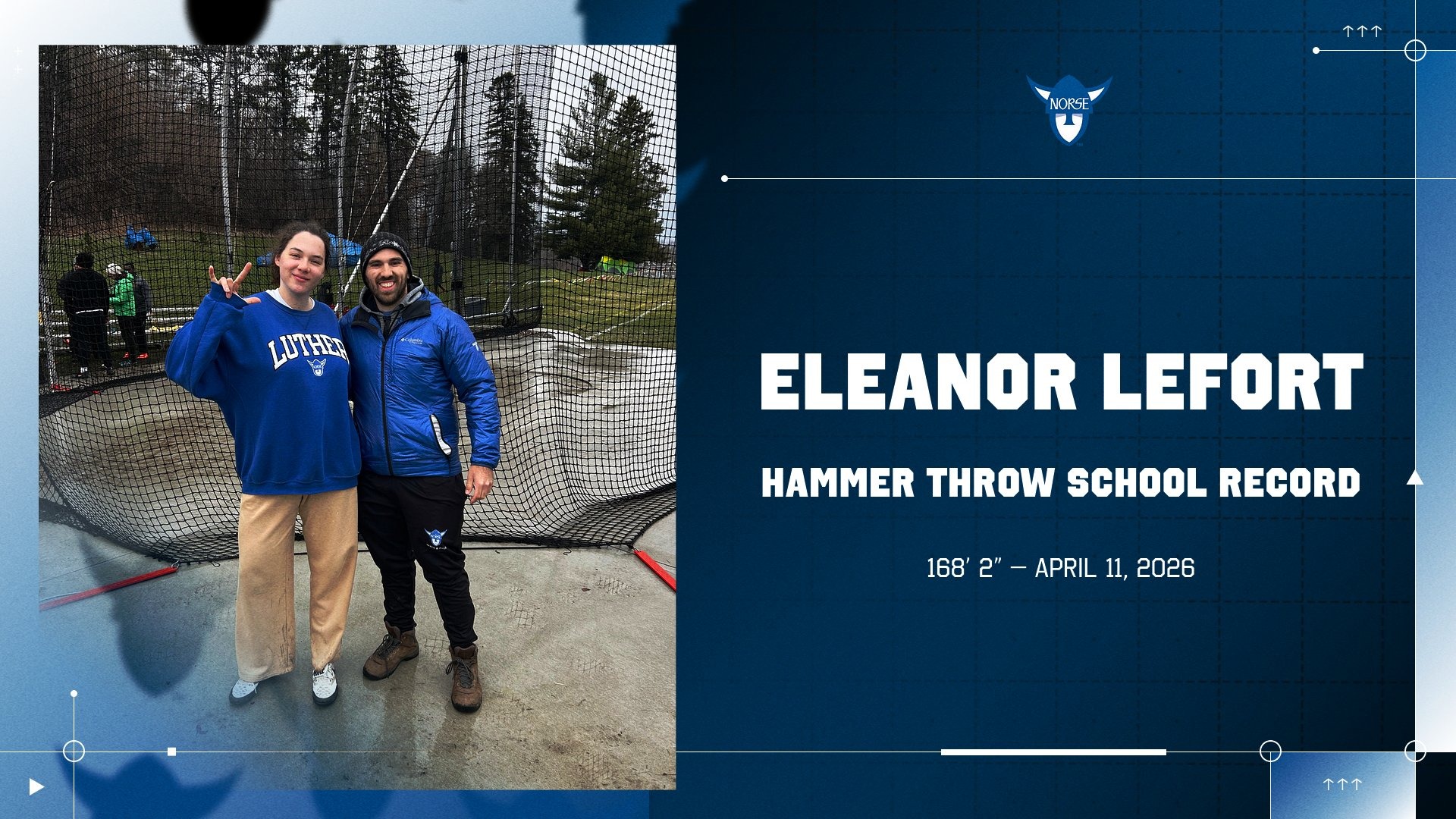 Eleanor Lefort Hammer Throw School Record Feature Graphic 2026