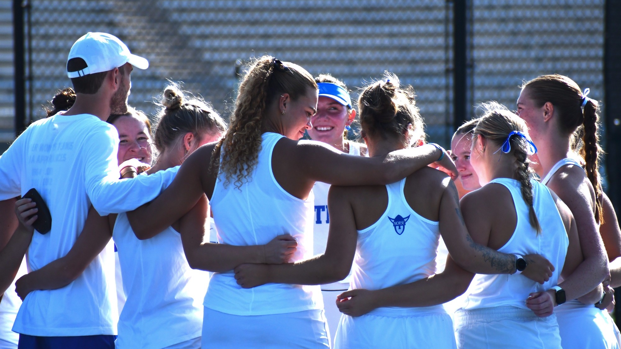 Luther Women's Tennis Team Huddle 2025