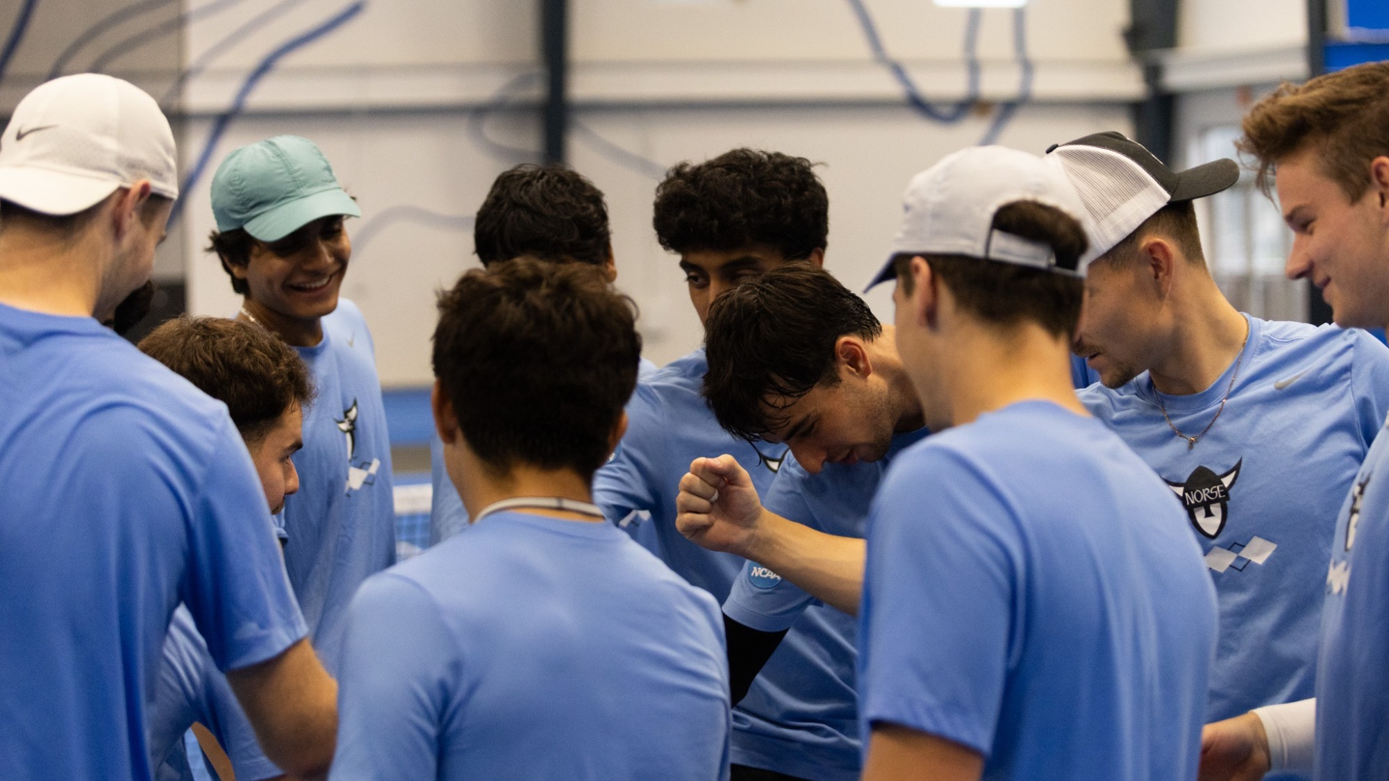 Men's Tennis Team Huddle 2026