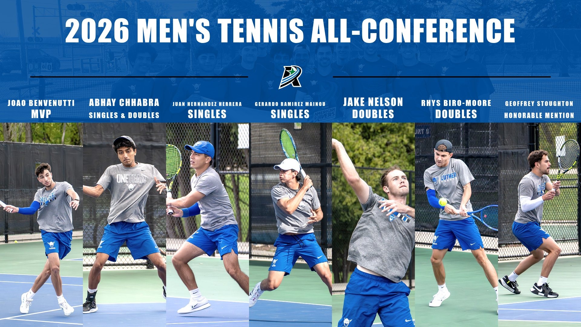 Men's Tennis 2026 A-R-C All-Conference Feature Graphic