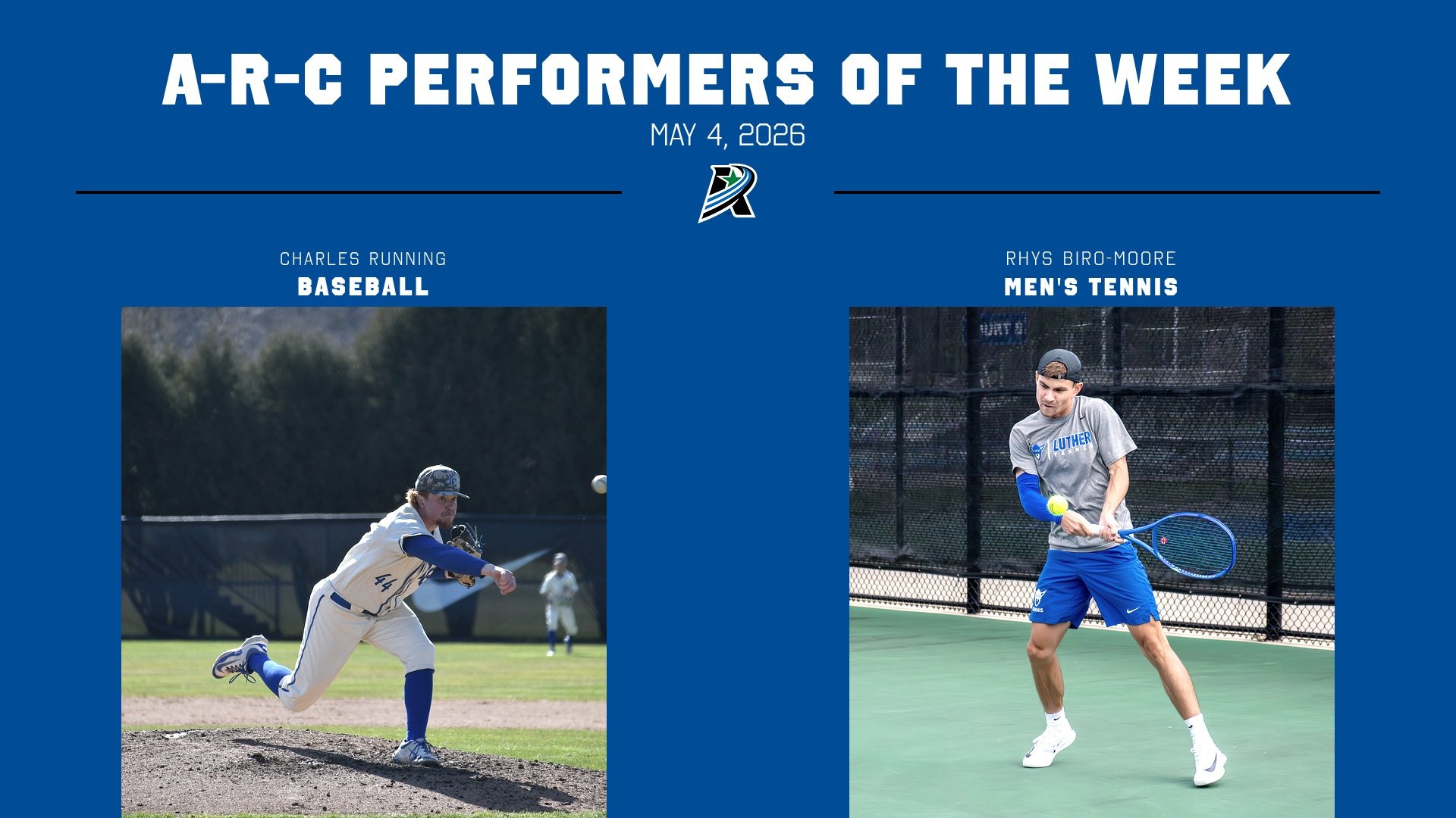 A-R-C Performers of the Week 2026 - Charles Running and Rhys Biro-Moore May 4, 2026