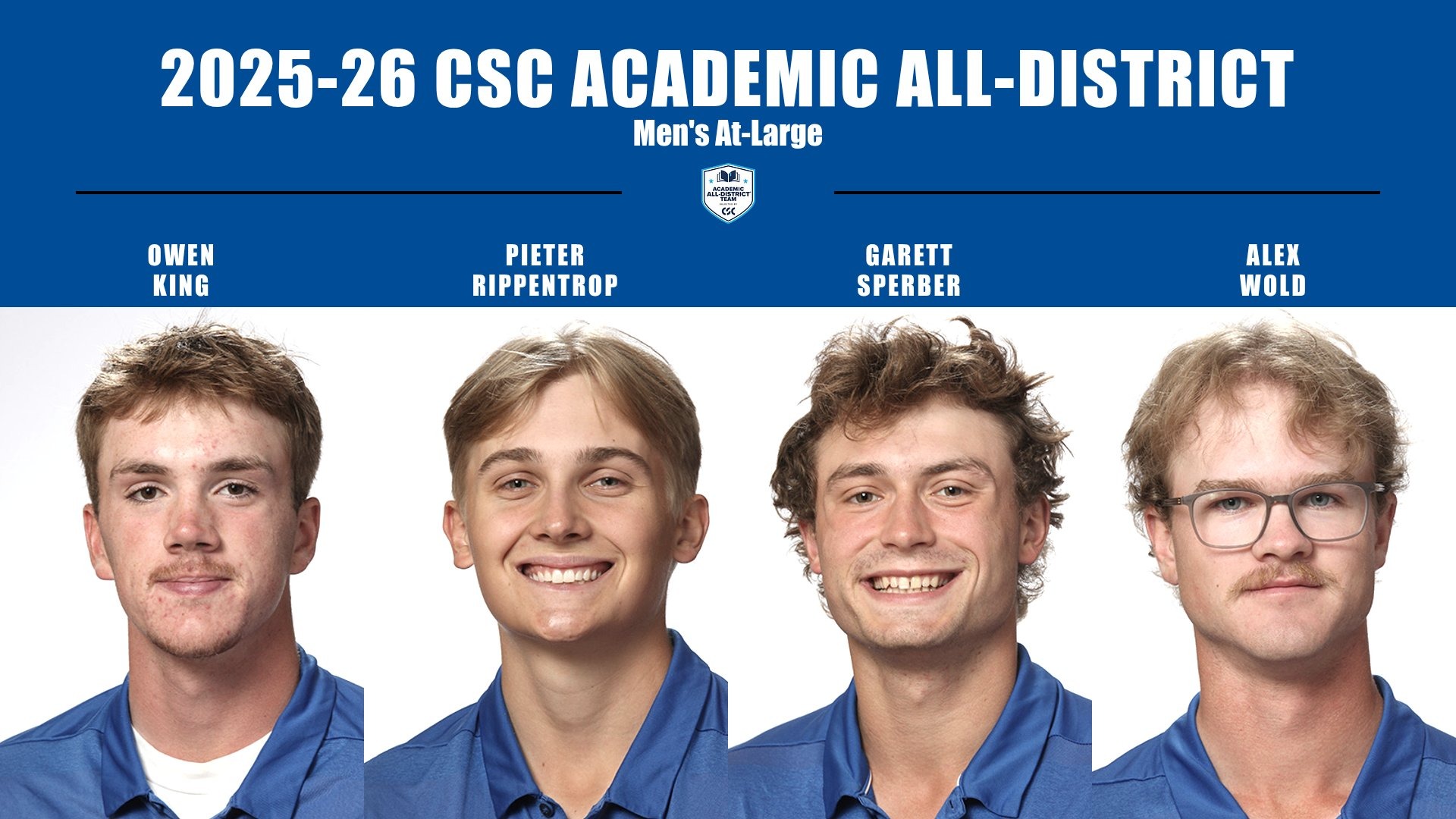 CSC Academic All-District Men's Golf - At-Large 2026 Feature Graphic