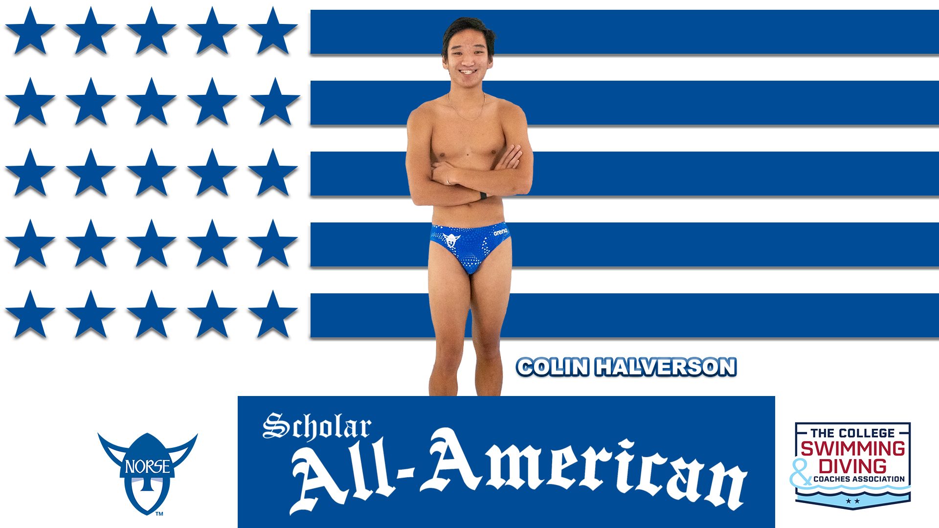 Colin Halverson CSCAA Scholar All-American Feature Graphic 2026