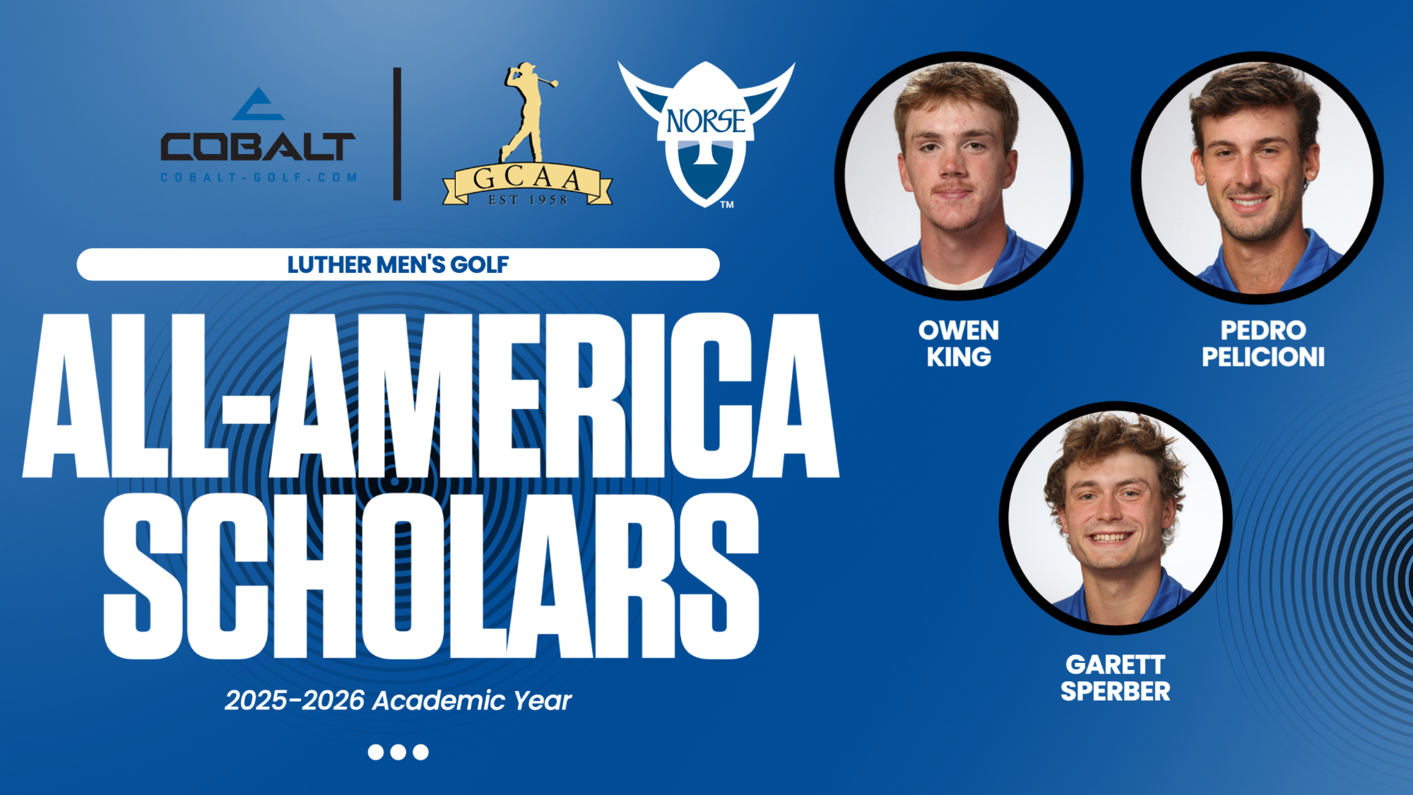 Men's Golf GCAA Cobalt Golf All-America Scholars Feature Graphic 2026