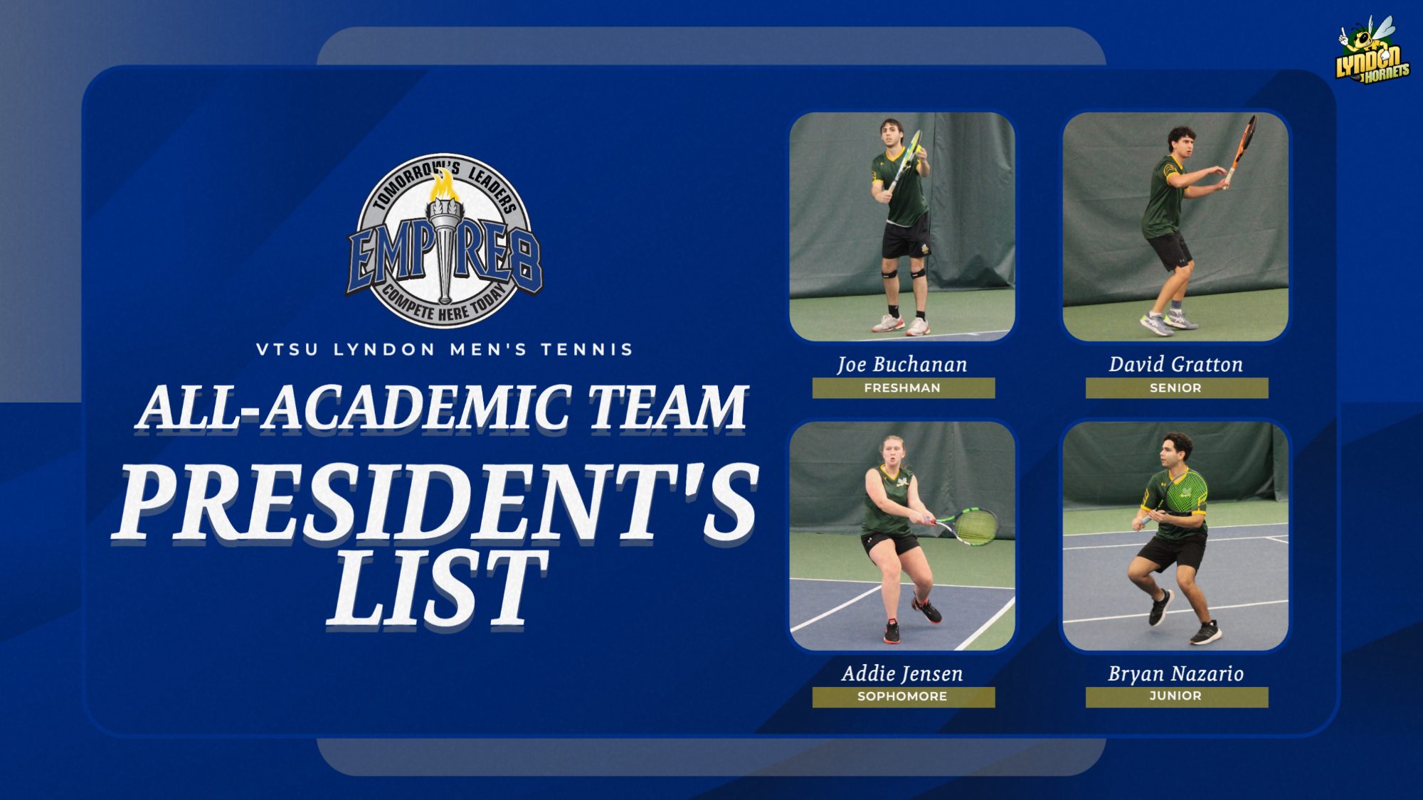 Empire 8 Men's Tennis Academic Honors