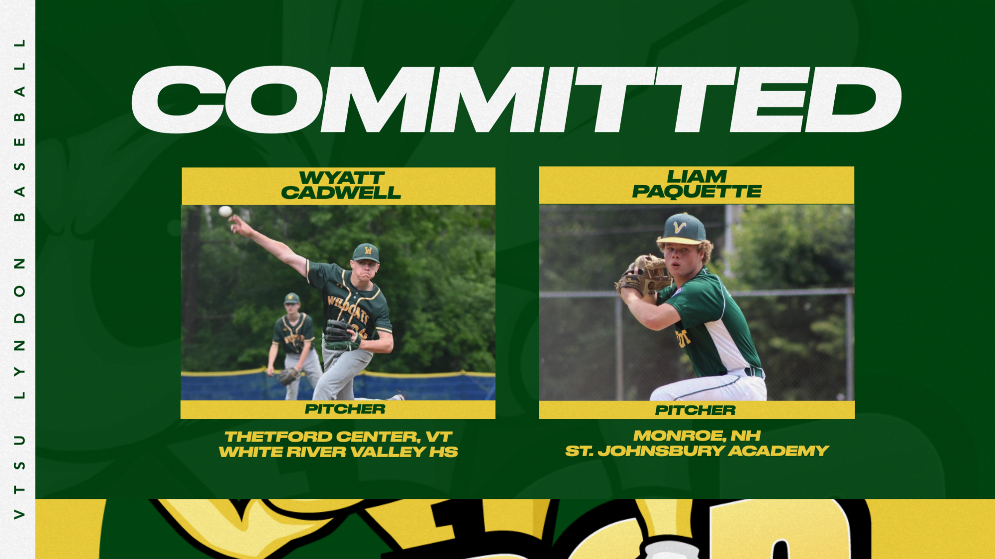 Cadwell, Paquette baseball commits