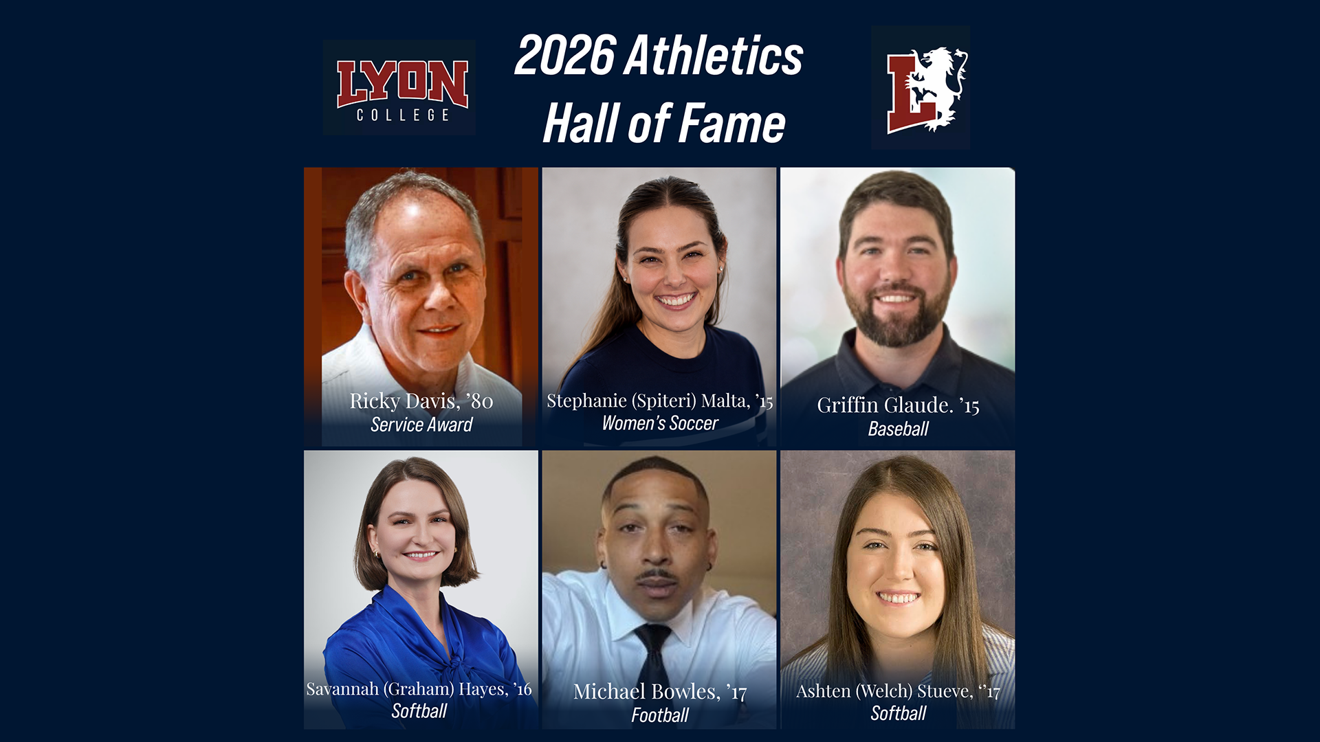 2026 Athletic Hall of Fame Graphic