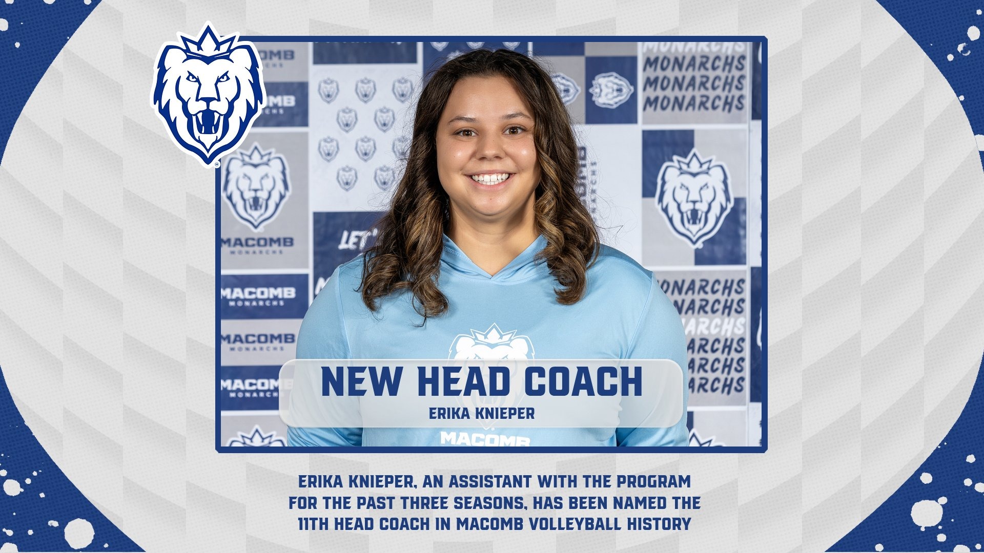 Volleyball - Erika Knieper named 11th head coach in Macomb Volleyball history