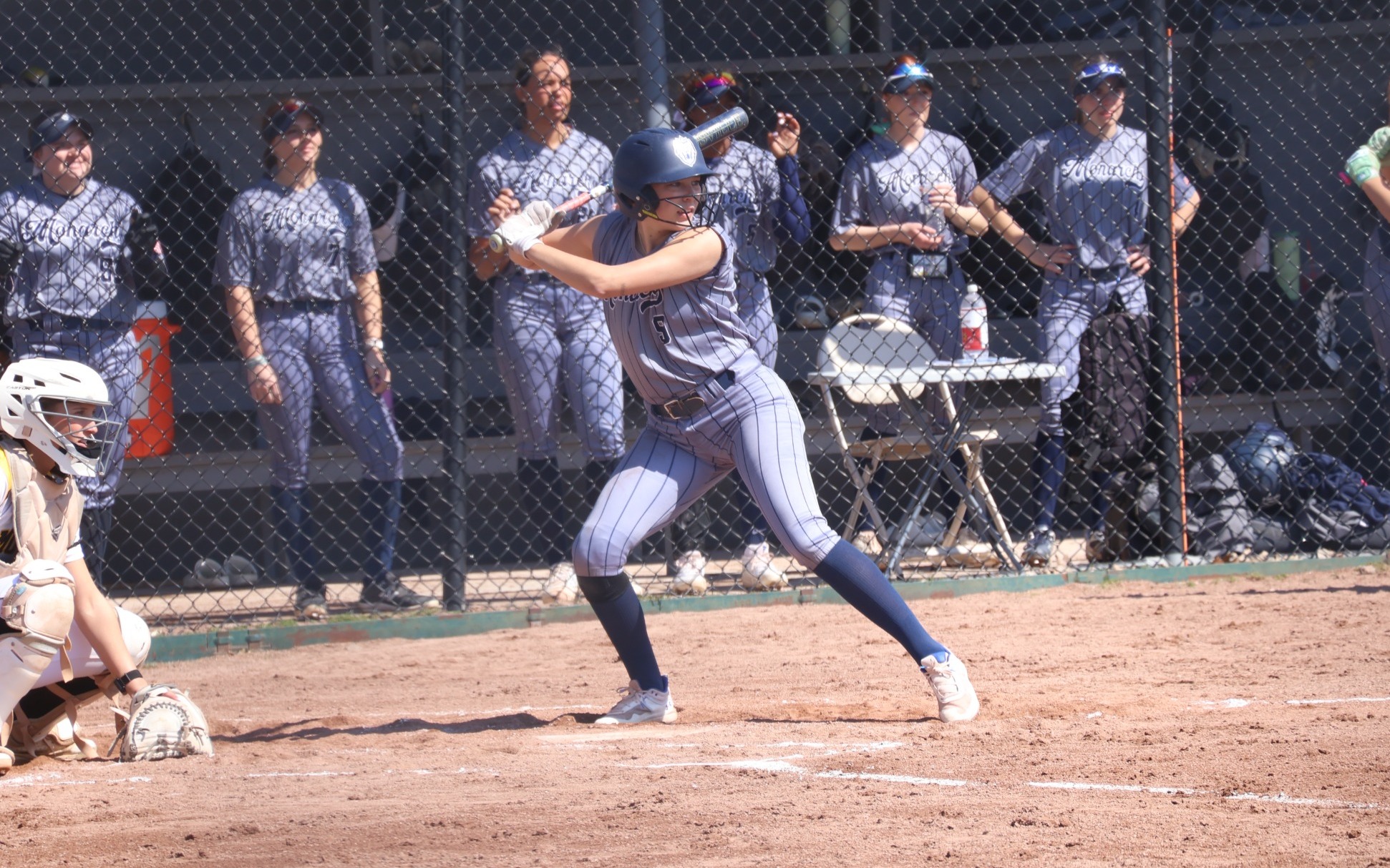 Softball - Aubrey Rich (9) at bat vs. Mott
