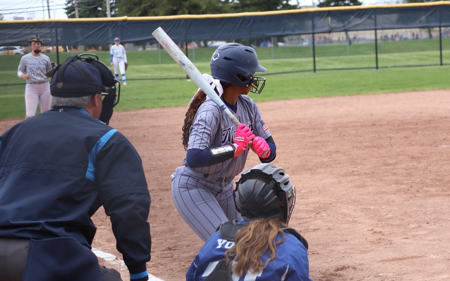 Softball - Zoe Hunt (6) at-bat against Henry Ford on May 1, 2026