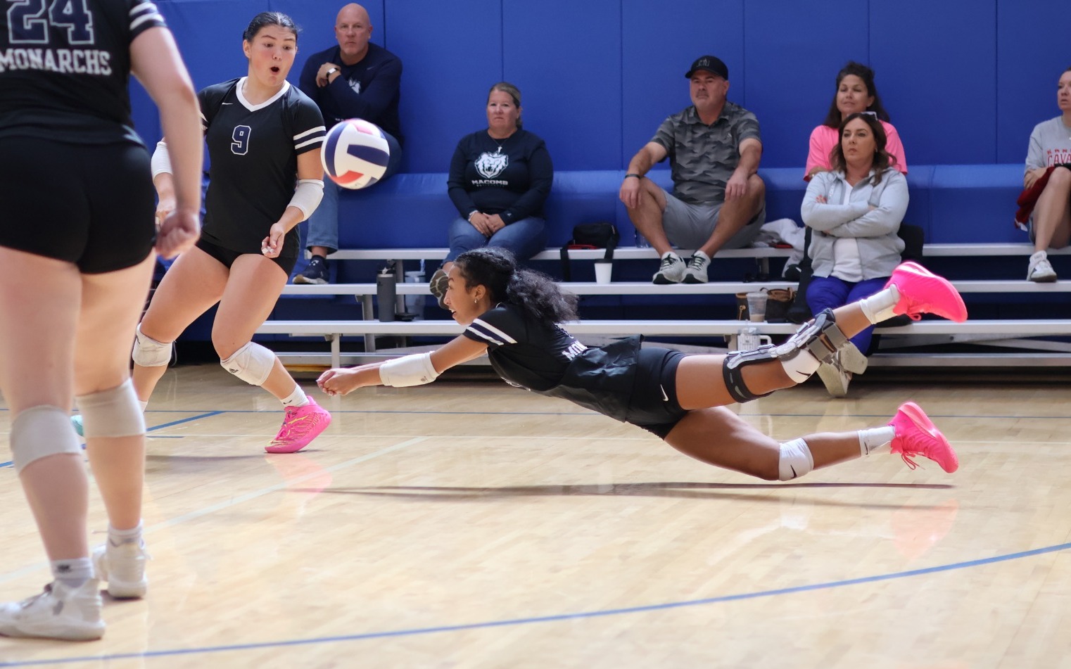 VB - Brooke Baker (2) diving dig vs. Kankakee on Aug. 23, 2026