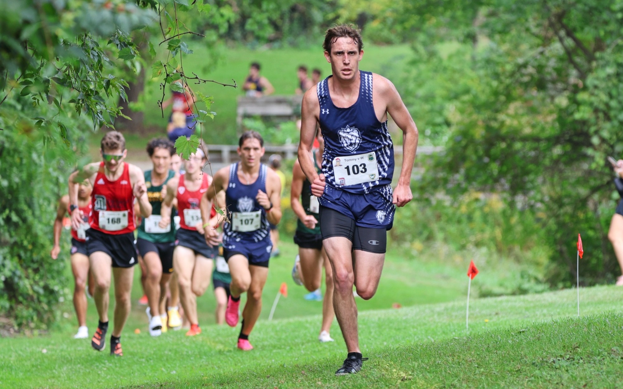 MXC - Jacob Kosidlo ahead of a pack of runners at the Tommy Titan vs. W the Warrior Classic on Sept. 12, 2026
