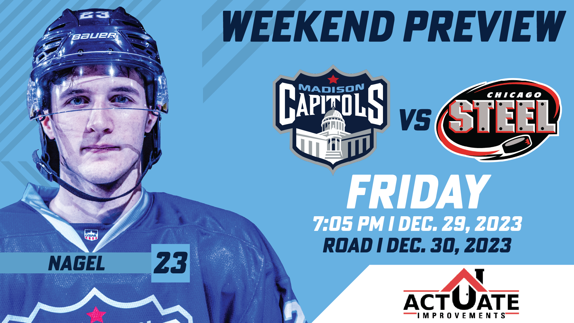 Capitols Start Second Half with Home and Home with Chicago Madison