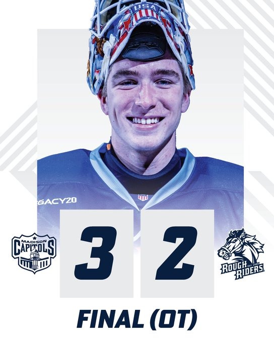 Caps Win in Overtime, Burnevik Scores Game Winner Madison Capitols