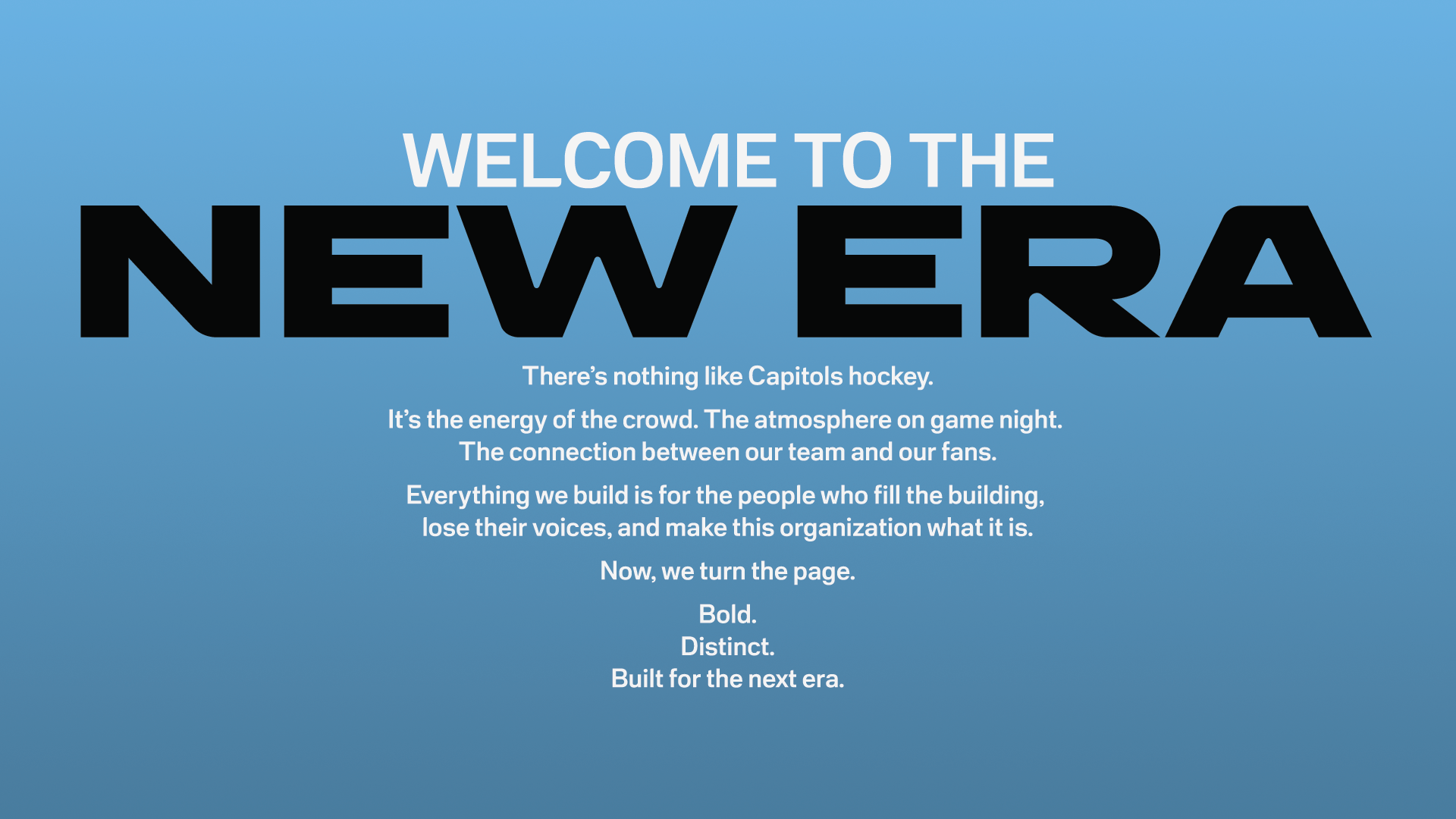 Welcome to the New Era
