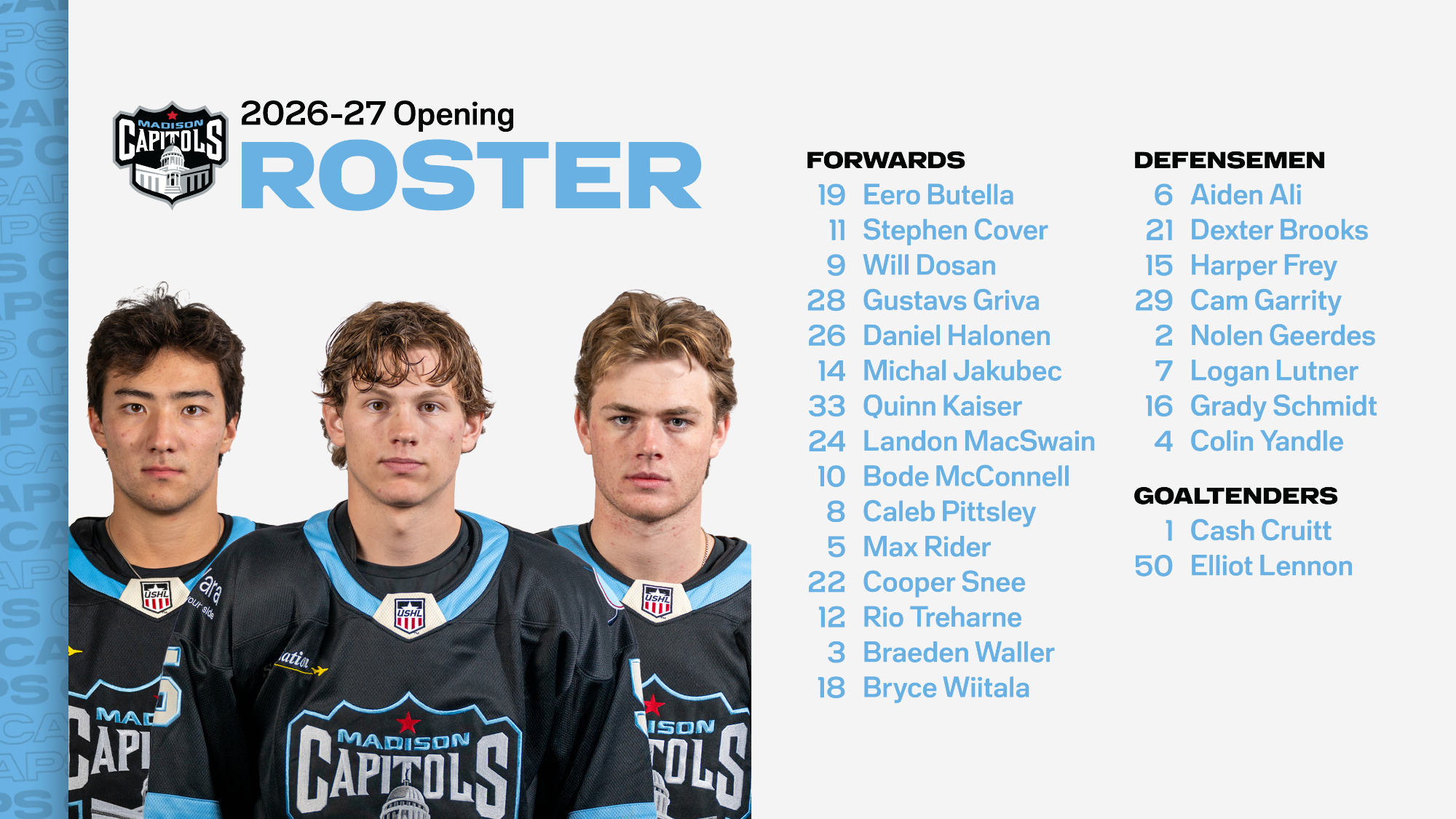 Roster for 2026-27