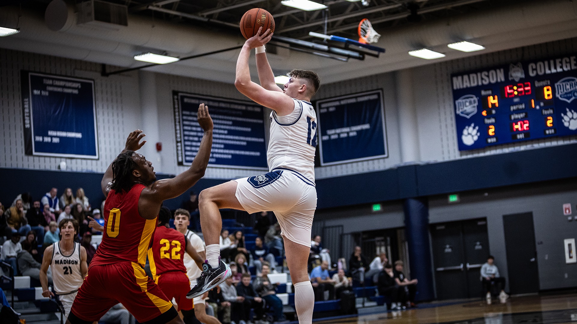 Carter Sullivan attempts jump shot