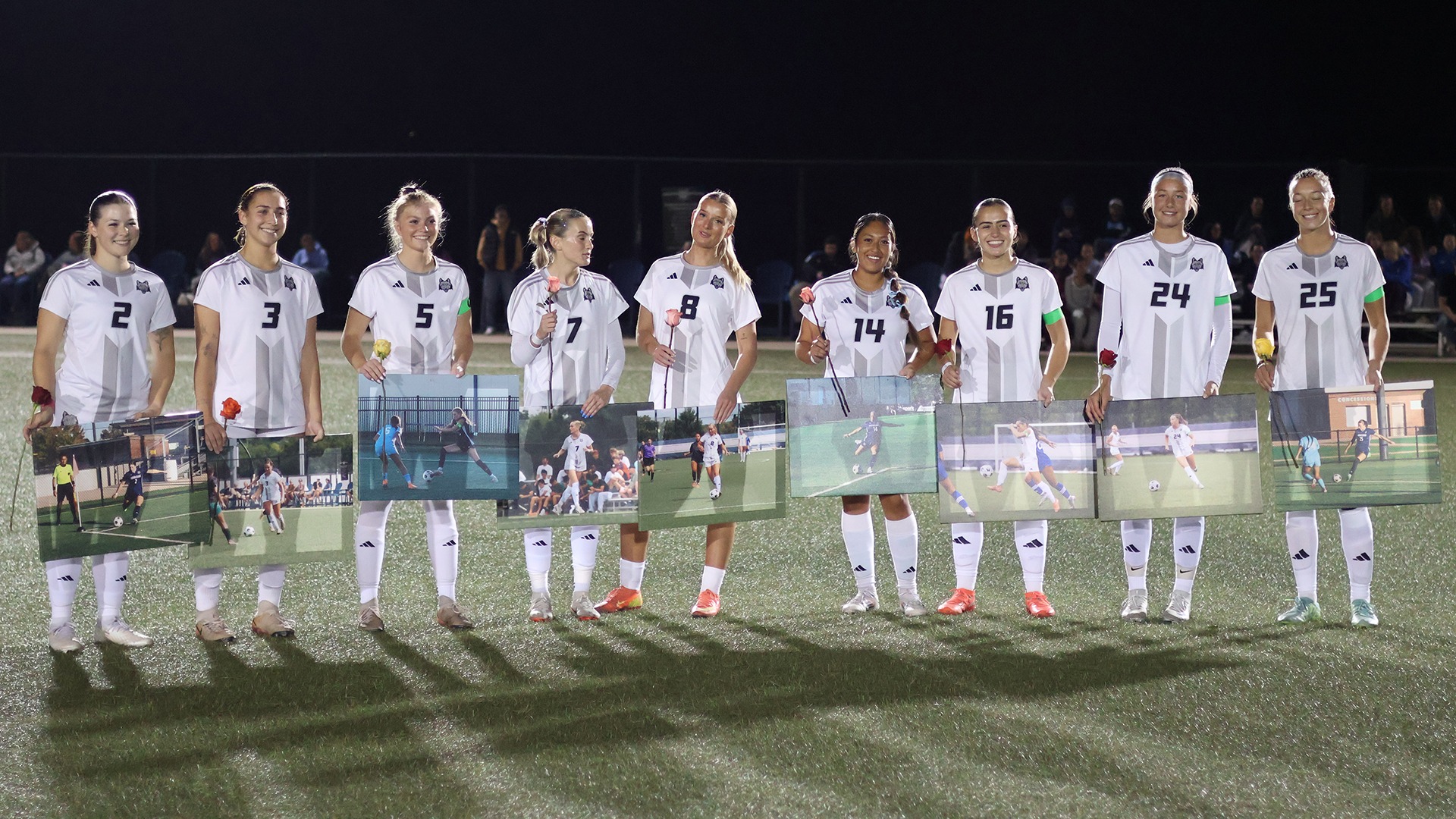 2026 Women's Soccer Sophomore Night group photo