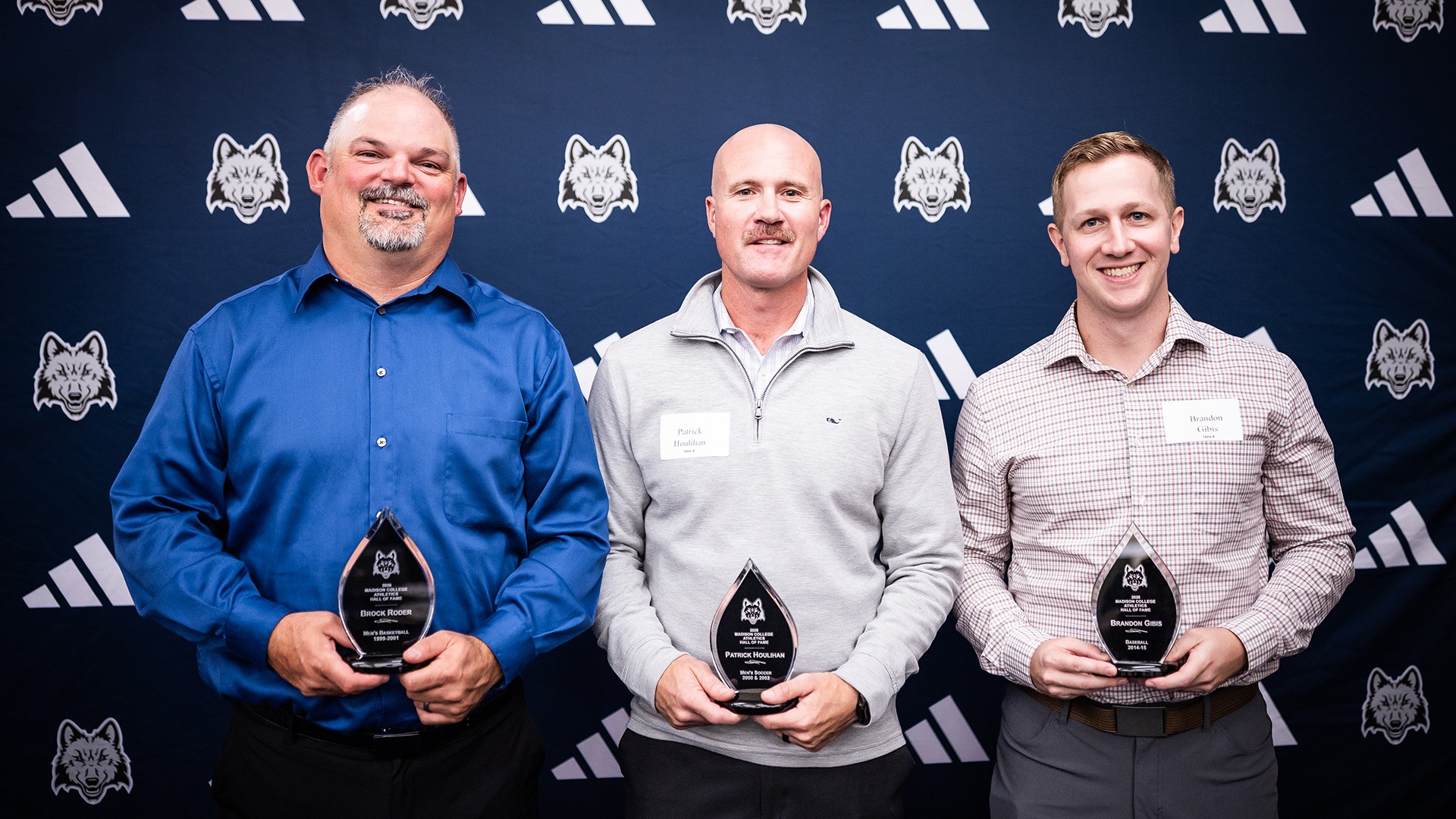 Class of 2026 Inductees Brock Roder, Patrick Houlihan, and Brandon Gibis