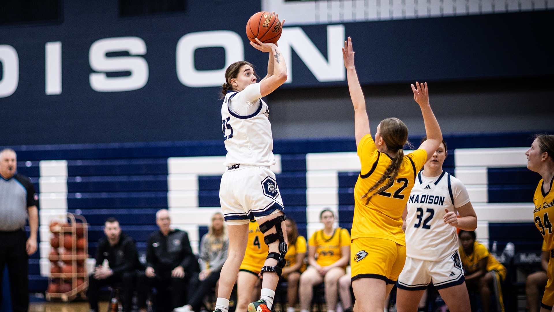 Dani Latz elevates to shoot a jump shot