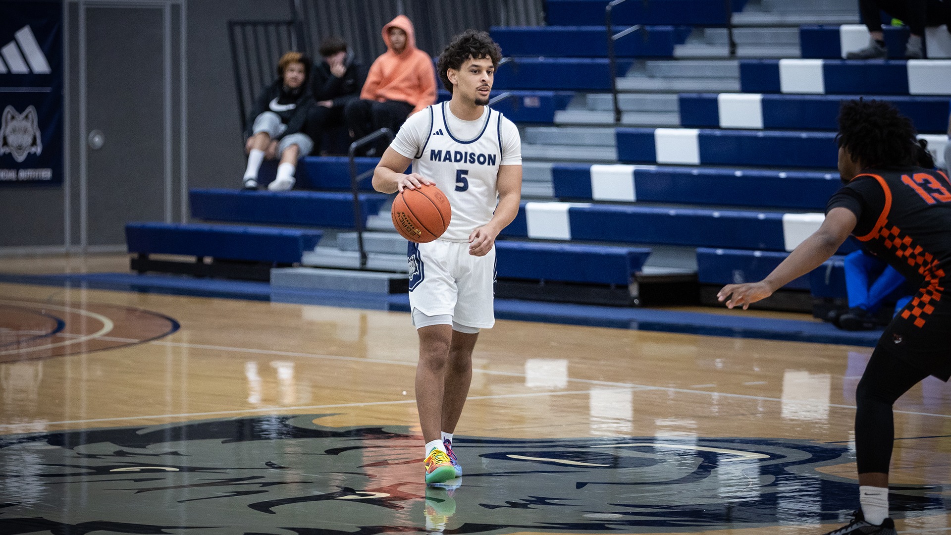 Kaden Coppage dribbles the ball